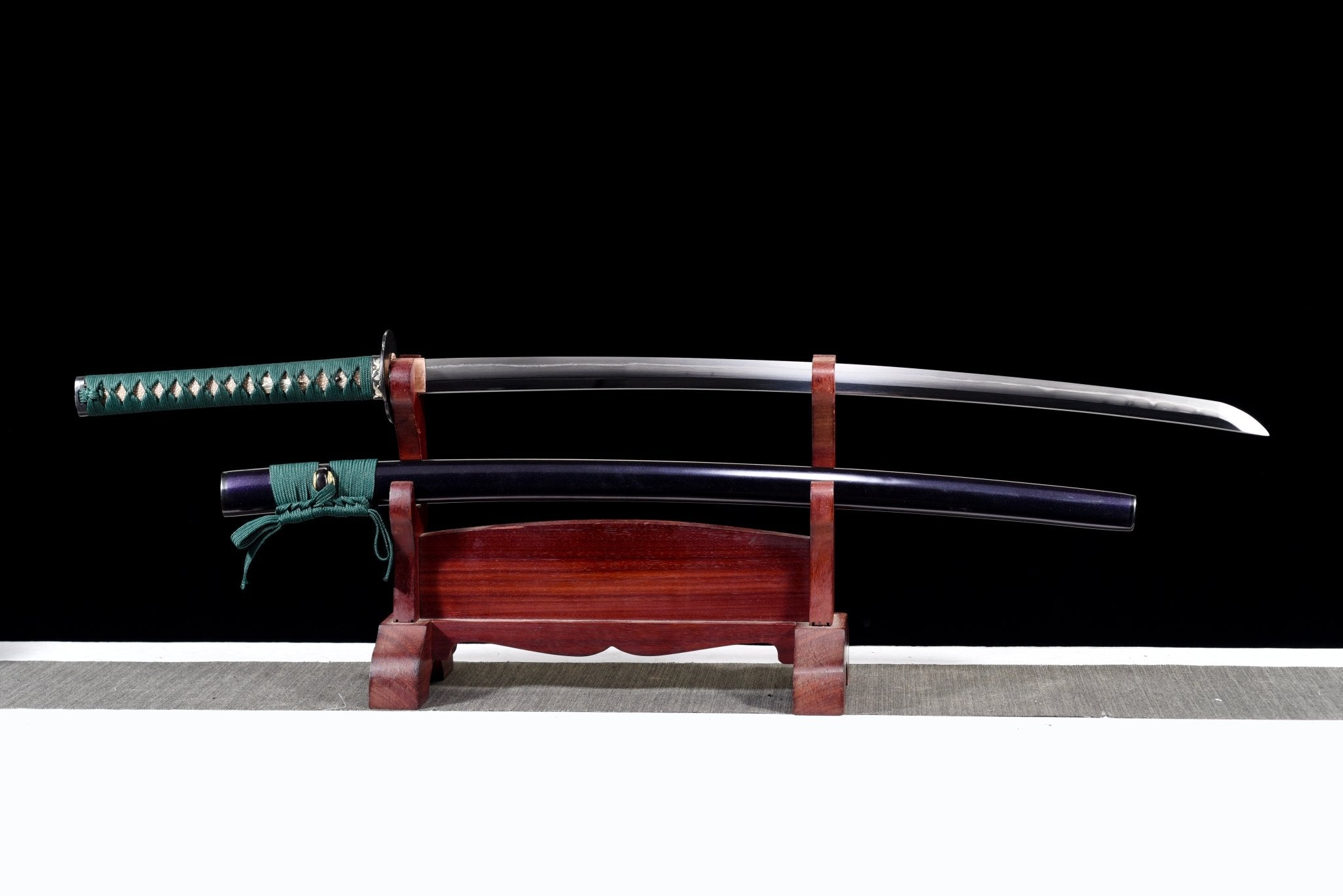 Collectable Katana Crane's Grace Sanmai Steel Clay Tempered Purple Saya 白鹤 | KatanaSwordArt Katana For Sale 2025