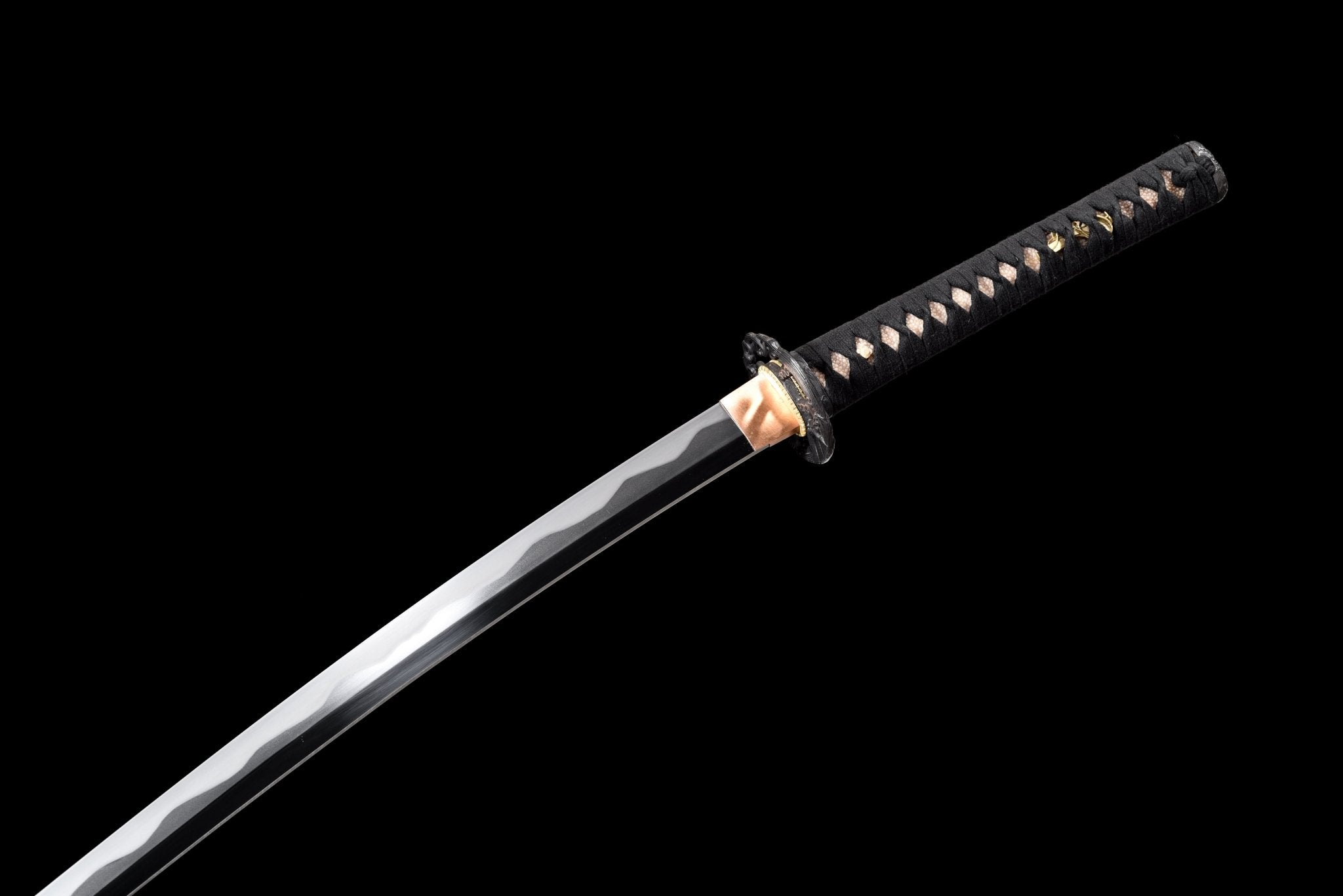 Collectable Katana Dark Wave Folded Steel Clay Tempered Black Saya 暗波 | KatanaSwordArt Katana For Sale 2025