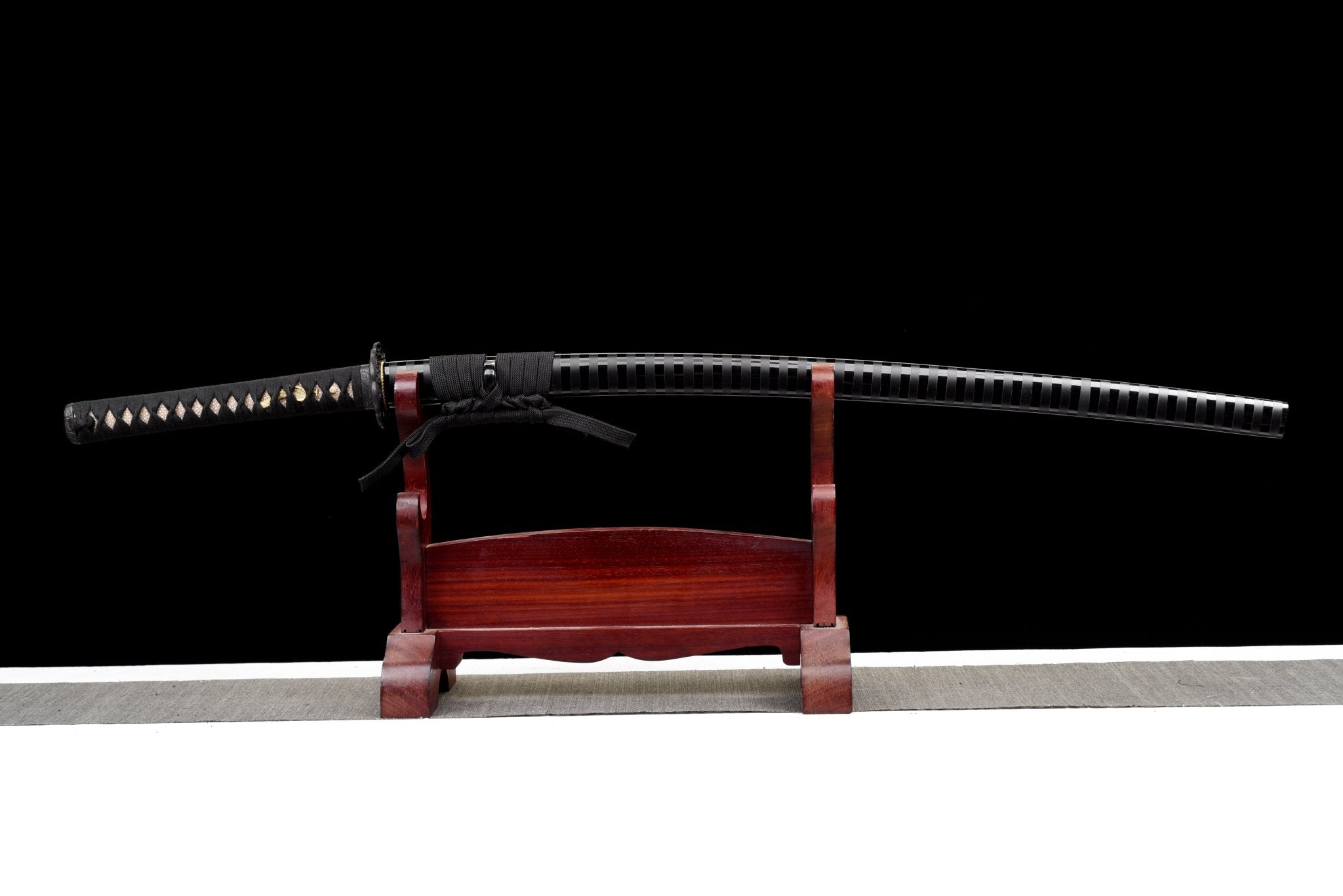 Collectable Katana Dark Wave Folded Steel Clay Tempered Black Saya 暗波 | KatanaSwordArt Katana For Sale 2025
