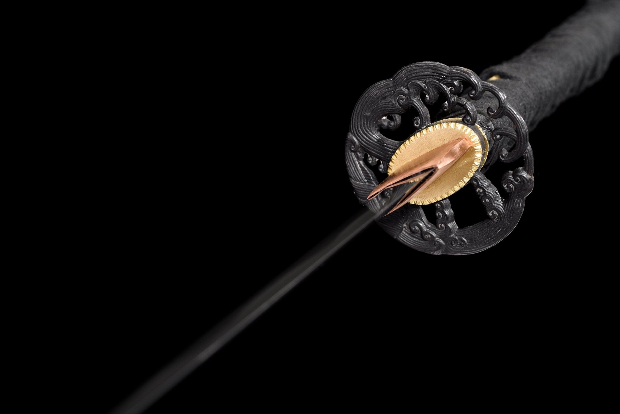 Collectable Katana Dark Wave Folded Steel Clay Tempered Black Saya 暗波 | KatanaSwordArt Katana For Sale 2025