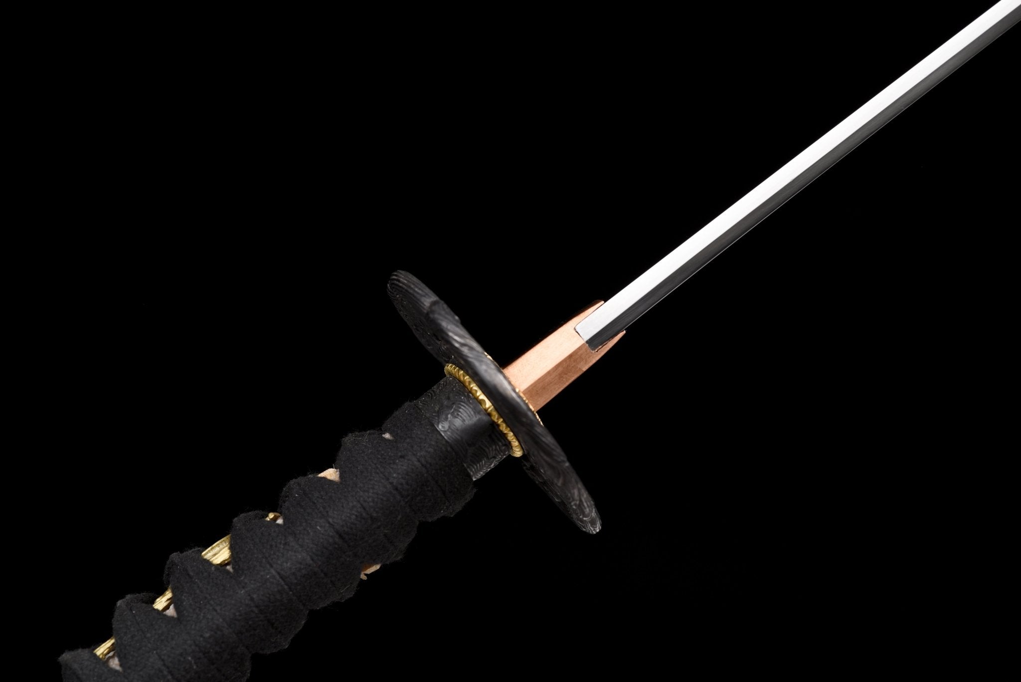 Collectable Katana Dark Wave Folded Steel Clay Tempered Black Saya 暗波 | KatanaSwordArt Katana For Sale 2025