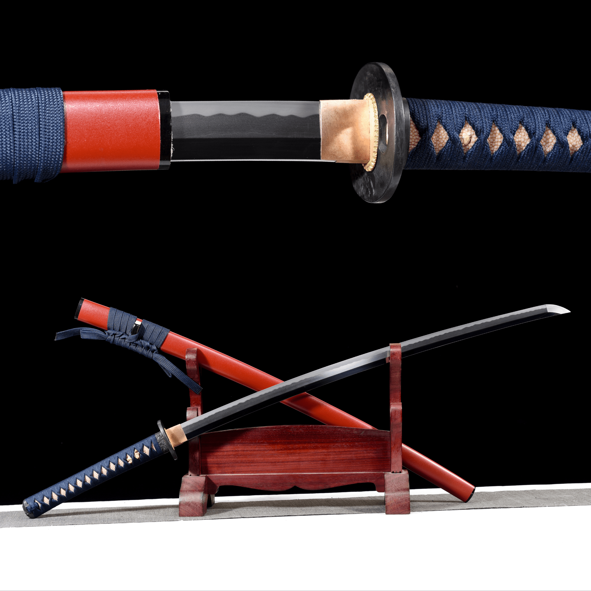 Collectable Katana Flame Lion Folded Steel Clay Tempered Red Saya 炎獅 | KatanaSwordArt Katana For Sale 2025