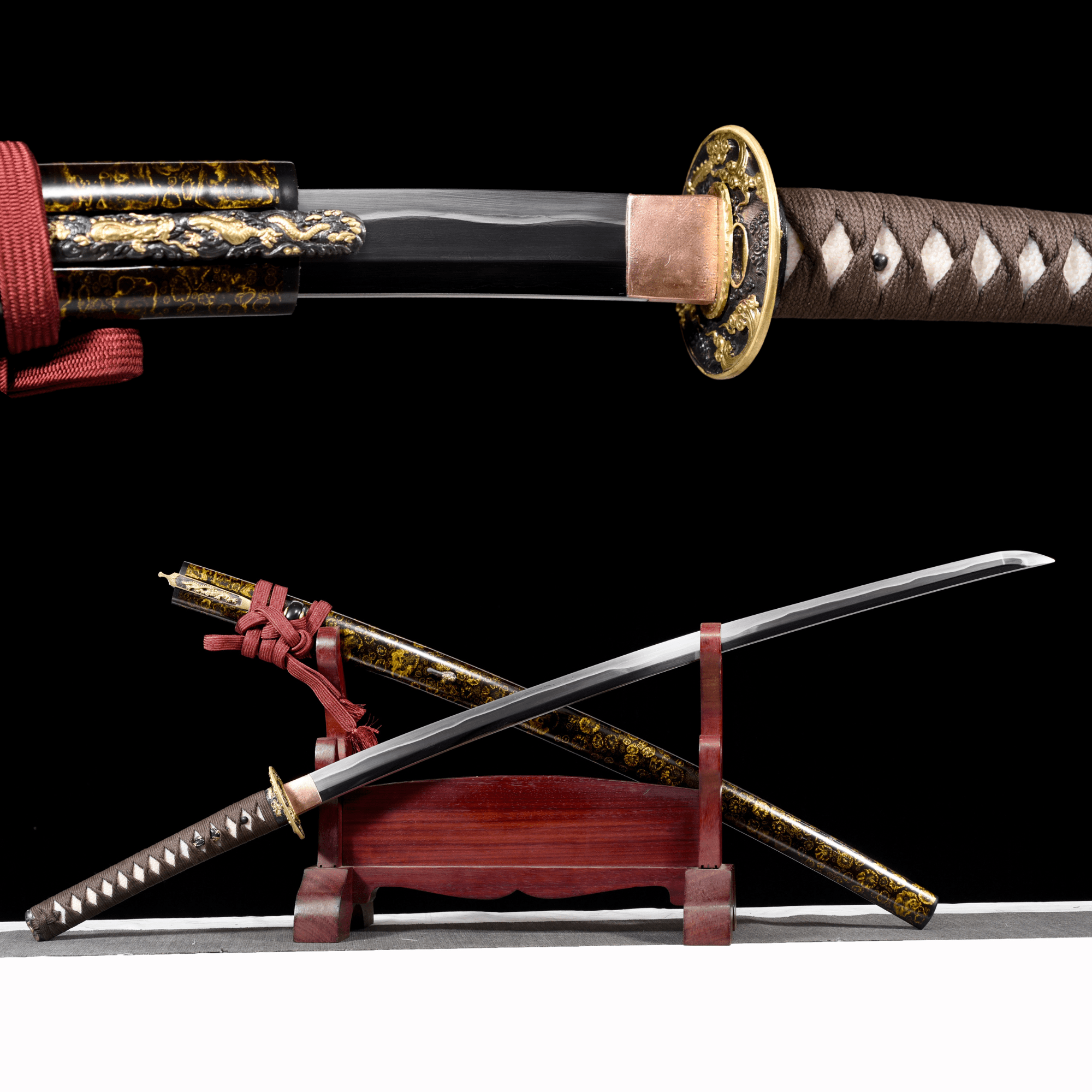 Collectable Katana Golden Dragon Sanmai Steel Clay Tempered Chinkin Saya 金龍 | KatanaSwordArt Katana For Sale 2025