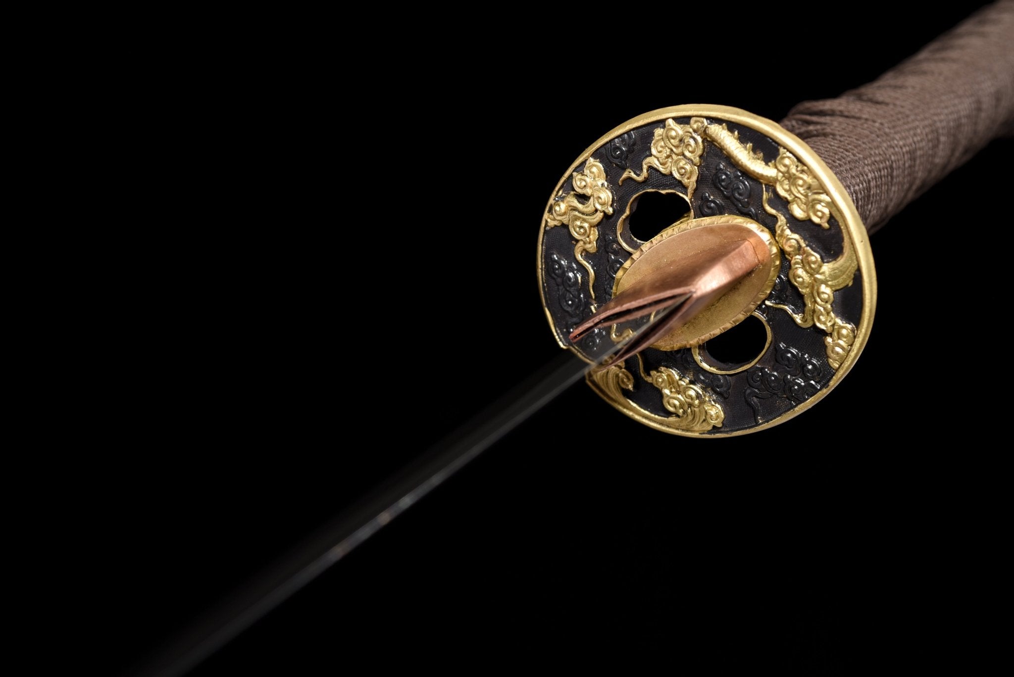 Collectable Katana Golden Dragon Sanmai Steel Clay Tempered Chinkin Saya 金龍 | KatanaSwordArt Katana For Sale 2025