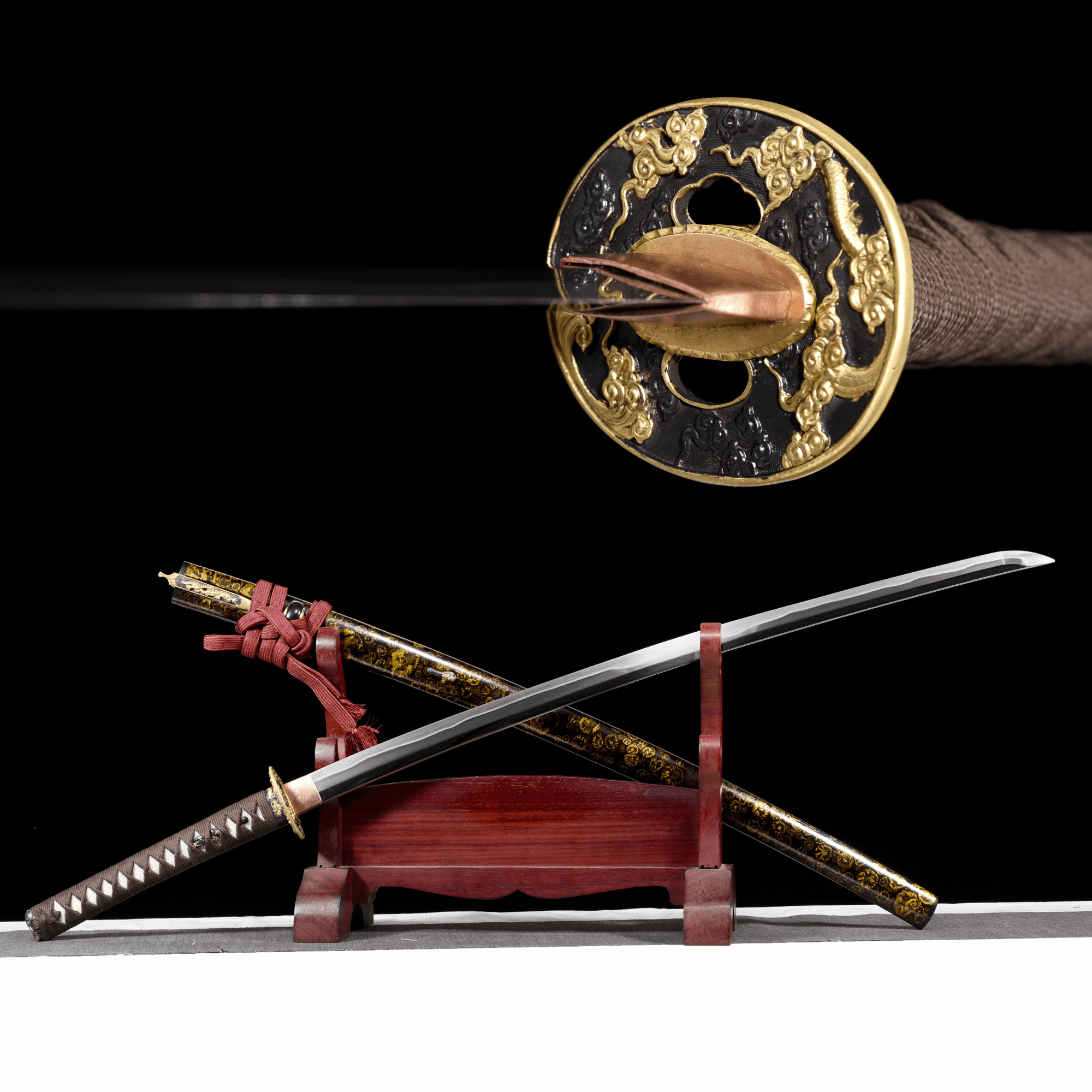 Collectable Katana Golden Dragon Sanmai Steel Clay Tempered Chinkin Saya 金龍 | KatanaSwordArt Katana For Sale 2025