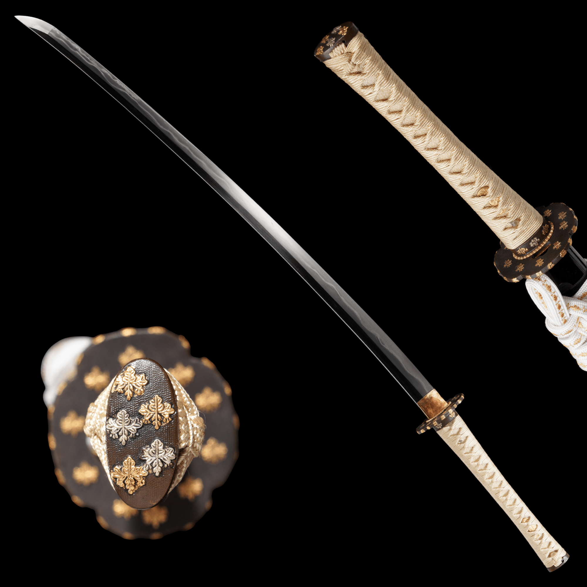 Collectable Katana Golden Maple Sanmai Steel Clay Tempered Black Lacquer Saya 金枫 | KatanaSwordArt Katana For Sale 2025