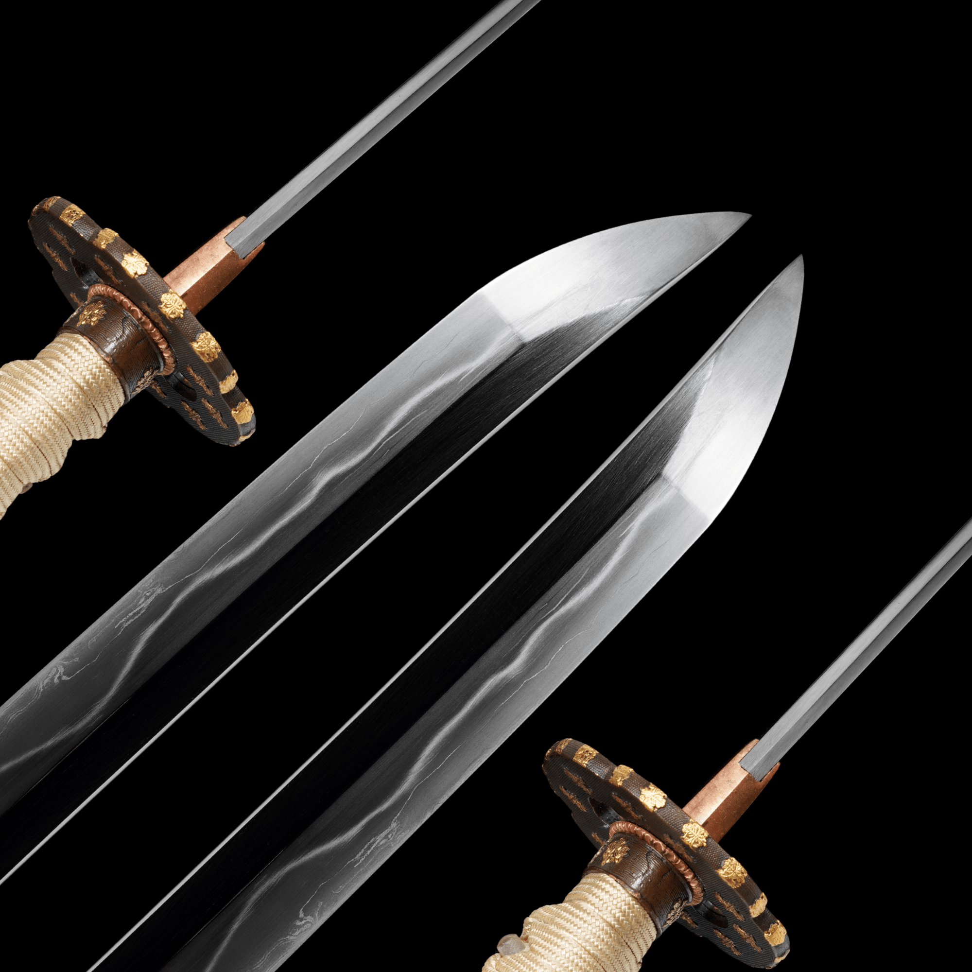 Collectable Katana Golden Maple Sanmai Steel Clay Tempered Black Lacquer Saya 金枫 | KatanaSwordArt Katana For Sale 2025