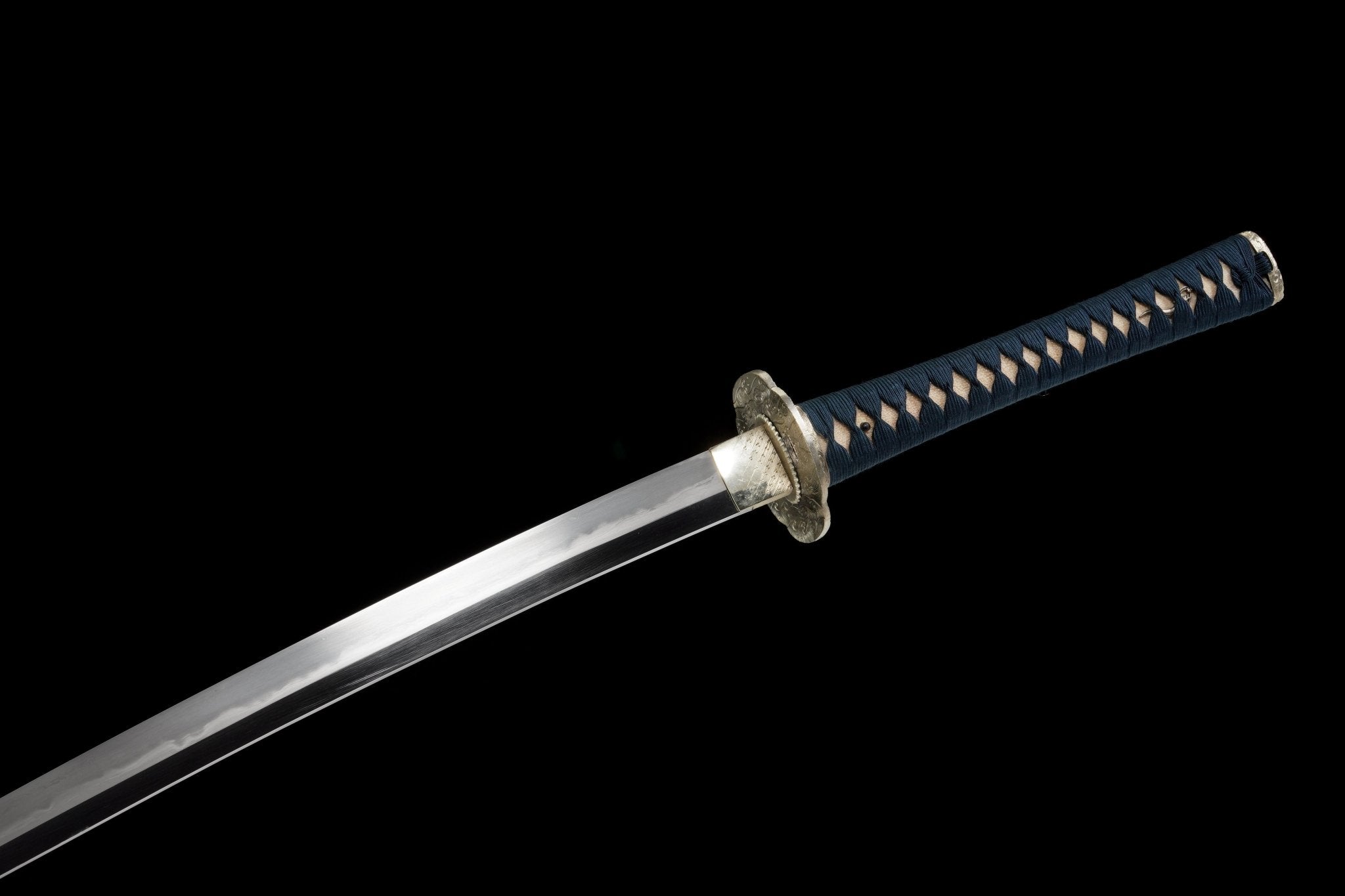 Collectable Katana Indigo Wave Sanmai Steel Clay Tempered Chōji Hamon 蒼浪 | KatanaSwordArt Katana For Sale 2025