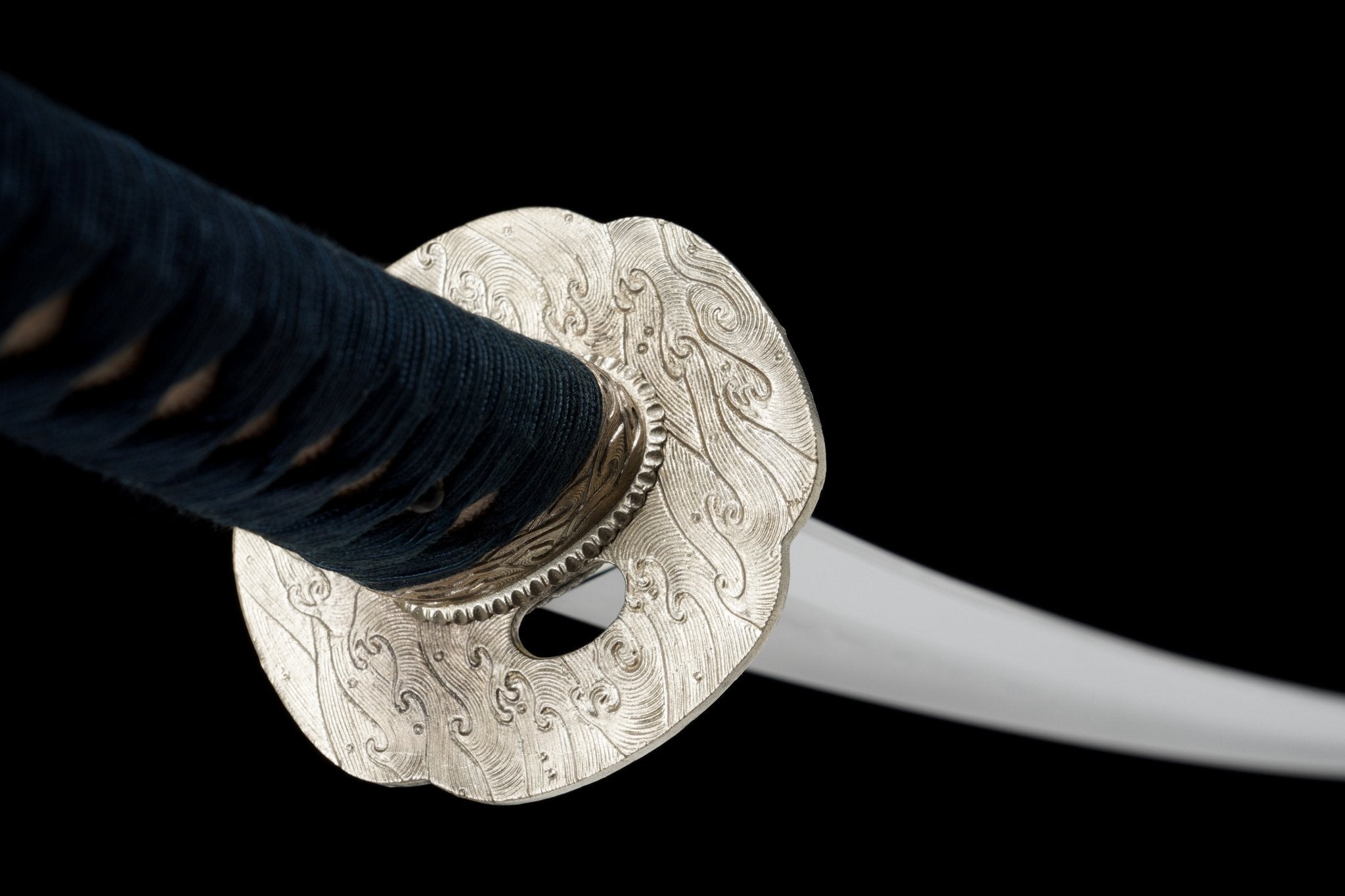Collectable Katana Indigo Wave Sanmai Steel Clay Tempered Chōji Hamon 蒼浪 | KatanaSwordArt Katana For Sale 2025
