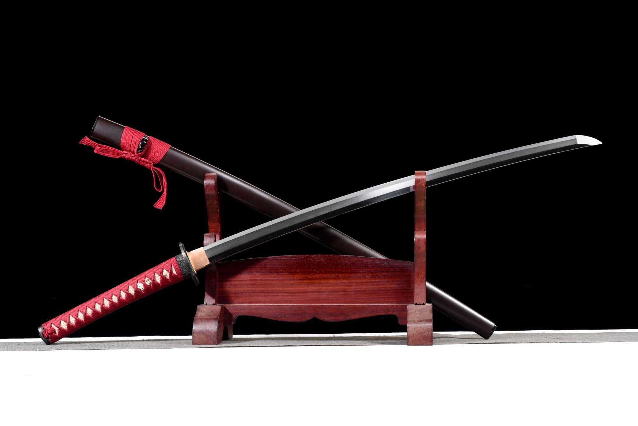 Collectable Katana Scarlet Roar Folded Steel Clay Tempered Brown Saya 绛云啸 | KatanaSwordArt Katana For Sale 2025
