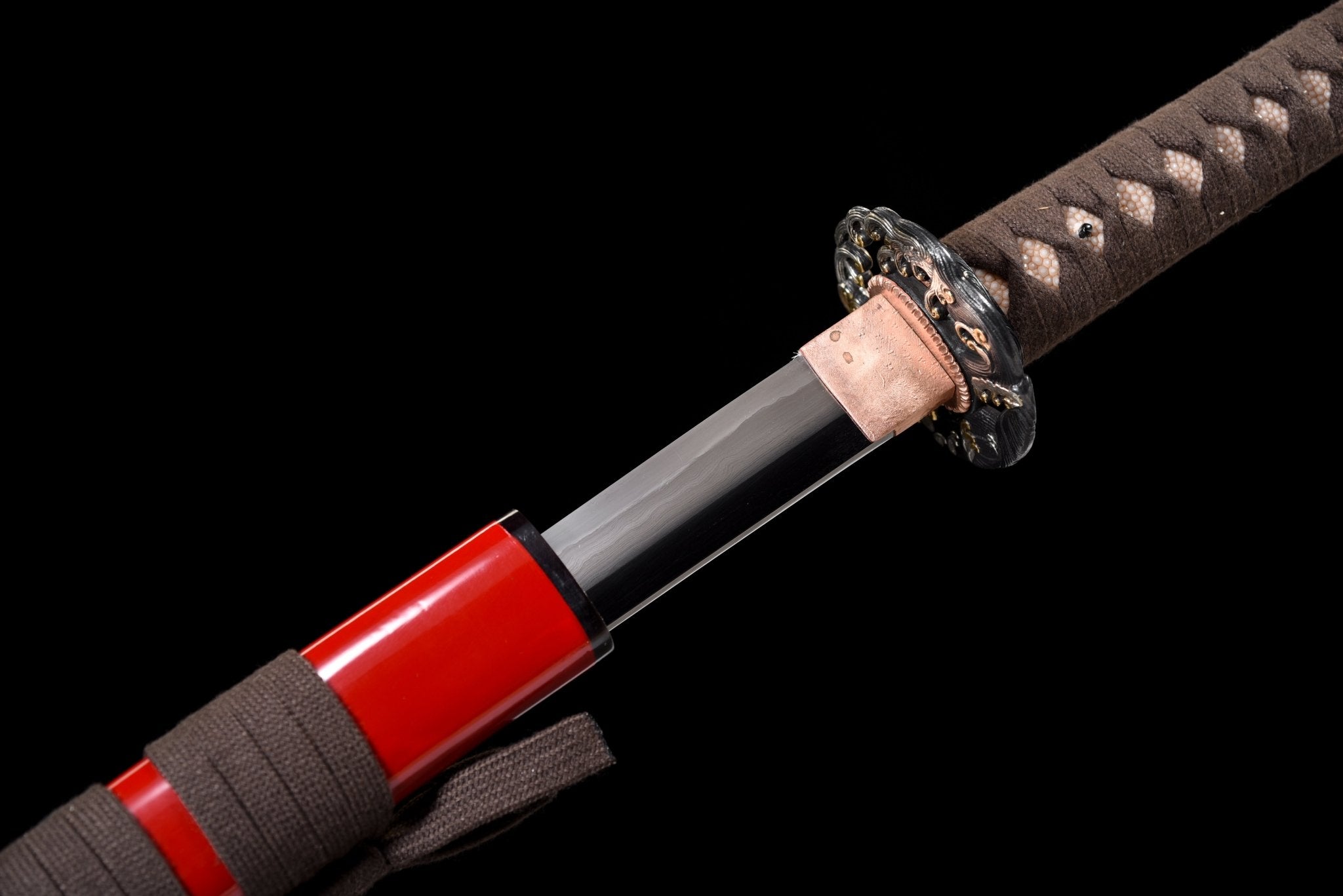 Collectable Katana Scarlet Wave Sanmai Steel Clay Tempered Red Saya 緋浪 | KatanaSwordArt Katana For Sale 2026