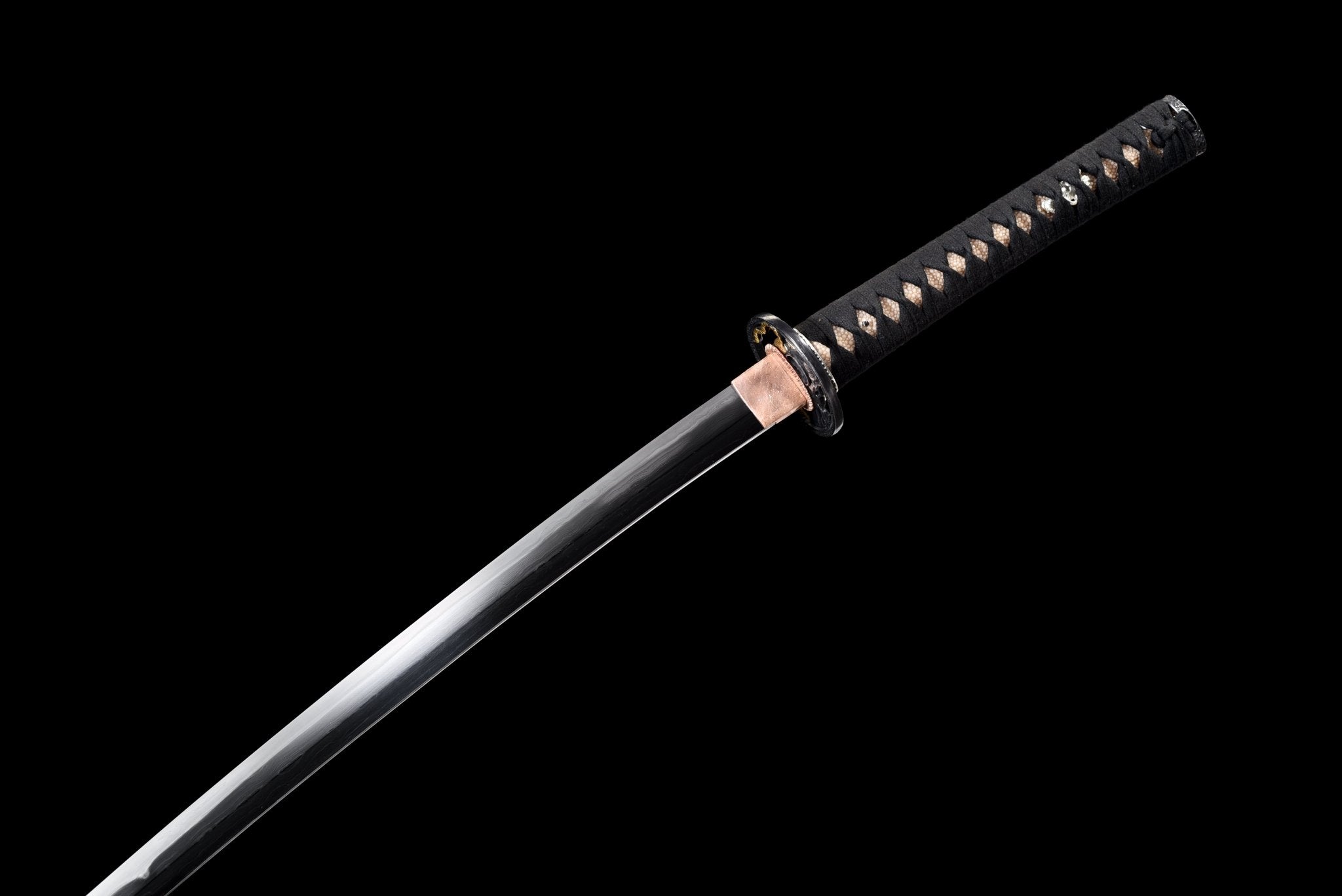 Collectable Katana Shadow Tiger Sanmai Steel Clay Tempered Black Saya 虎影 | KatanaSwordArt Katana For Sale 2025