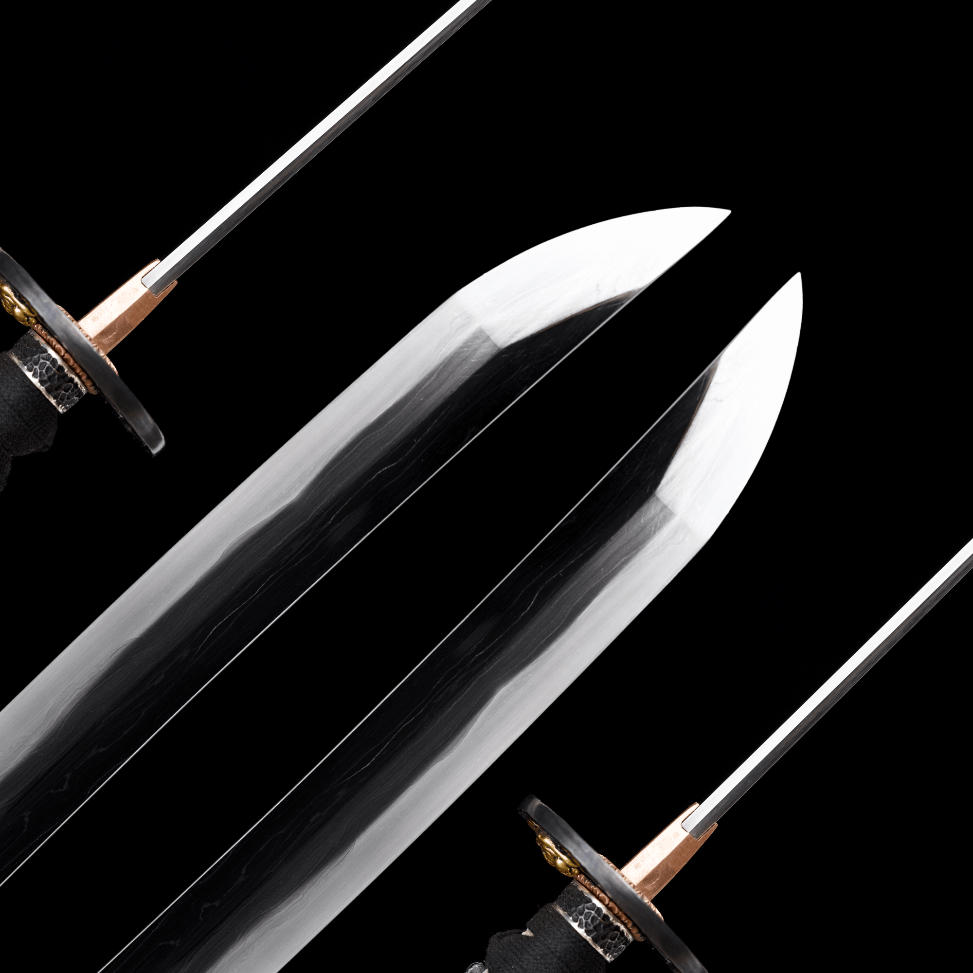 Collectable Katana Shadow Tiger Sanmai Steel Clay Tempered Black Saya 虎影 | KatanaSwordArt Katana For Sale 2025