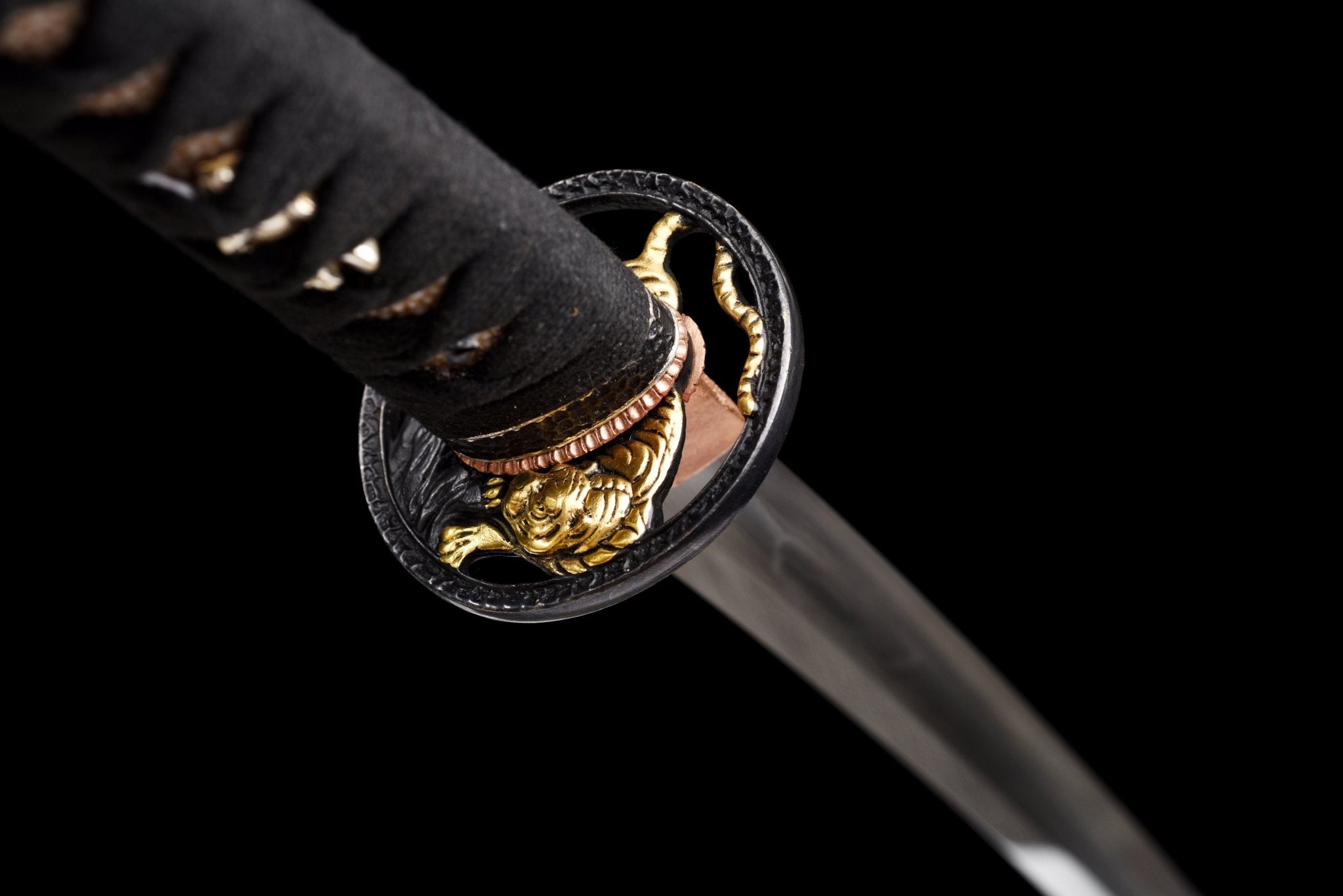 Collectable Katana Shadow Tiger Sanmai Steel Clay Tempered Black Saya 虎影 | KatanaSwordArt Katana For Sale 2025