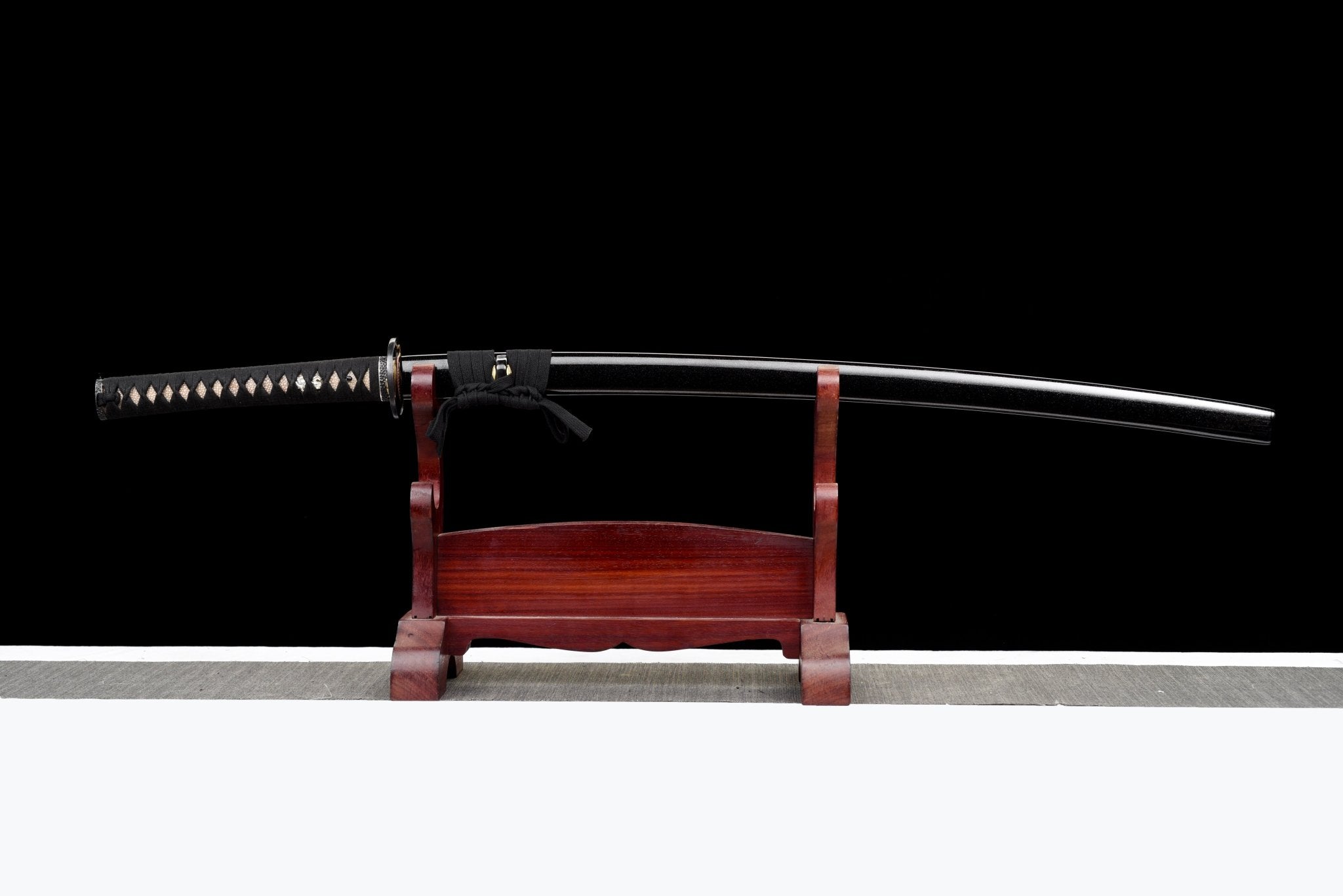 Collectable Katana Shadow Tiger Sanmai Steel Clay Tempered Black Saya 虎影 | KatanaSwordArt Katana For Sale 2025