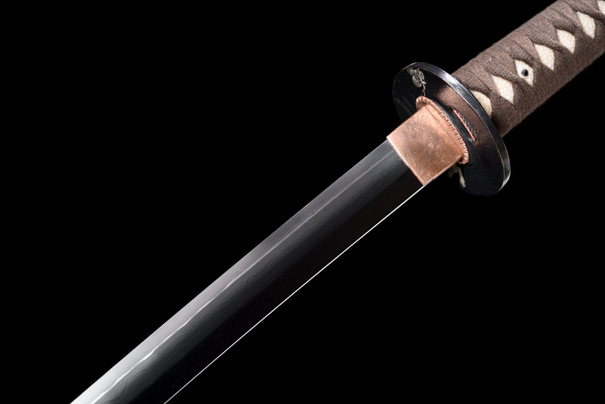 Collectable Katana Silent Tiger Sanmai Steel Clay Tempered Black Saya 静虎 | KatanaSwordArt Katana For Sale 2025