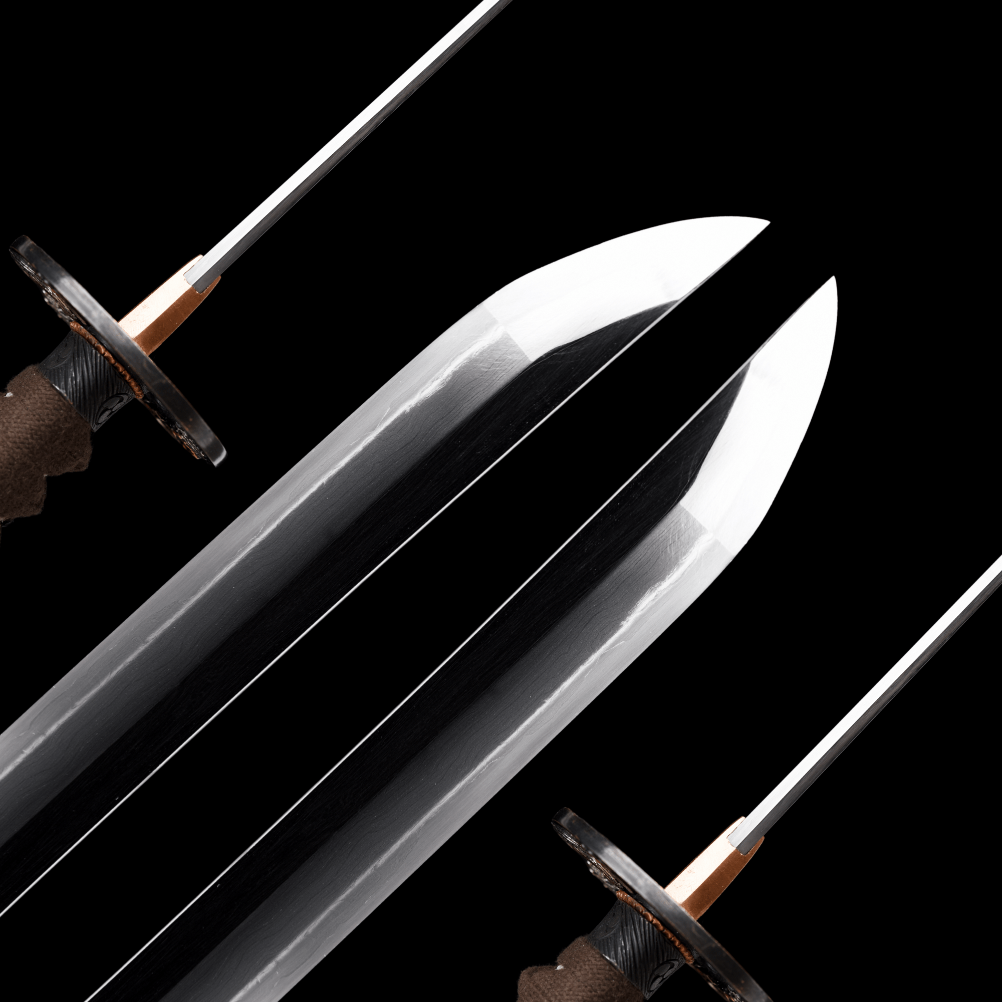 Collectable Katana Silent Tiger Sanmai Steel Clay Tempered Black Saya 静虎 | KatanaSwordArt Katana For Sale 2025