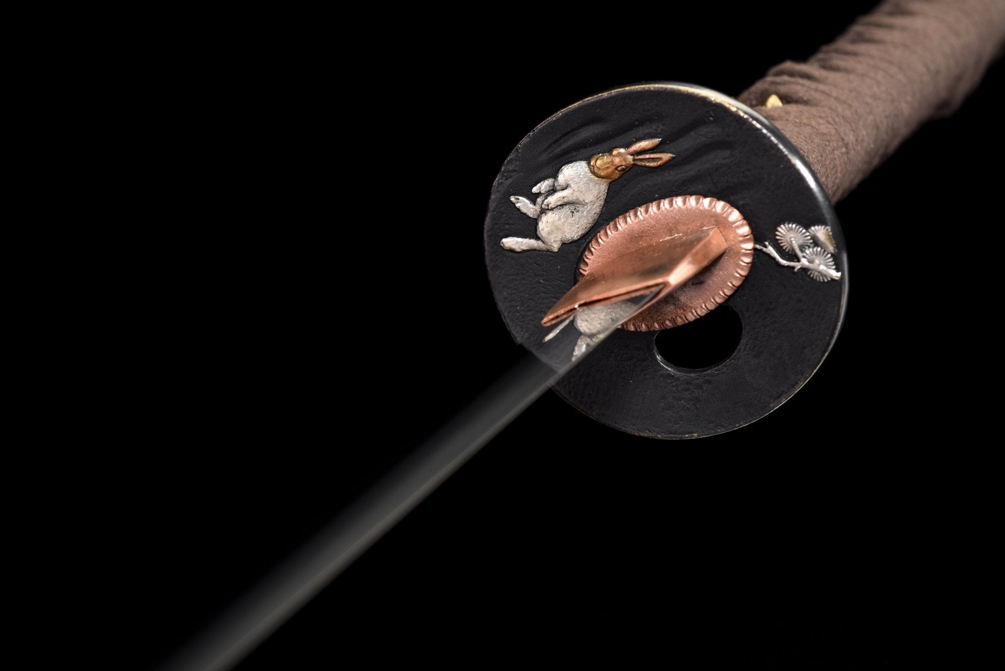 Collectable Katana Silent Tiger Sanmai Steel Clay Tempered Black Saya 静虎 | KatanaSwordArt Katana For Sale 2025