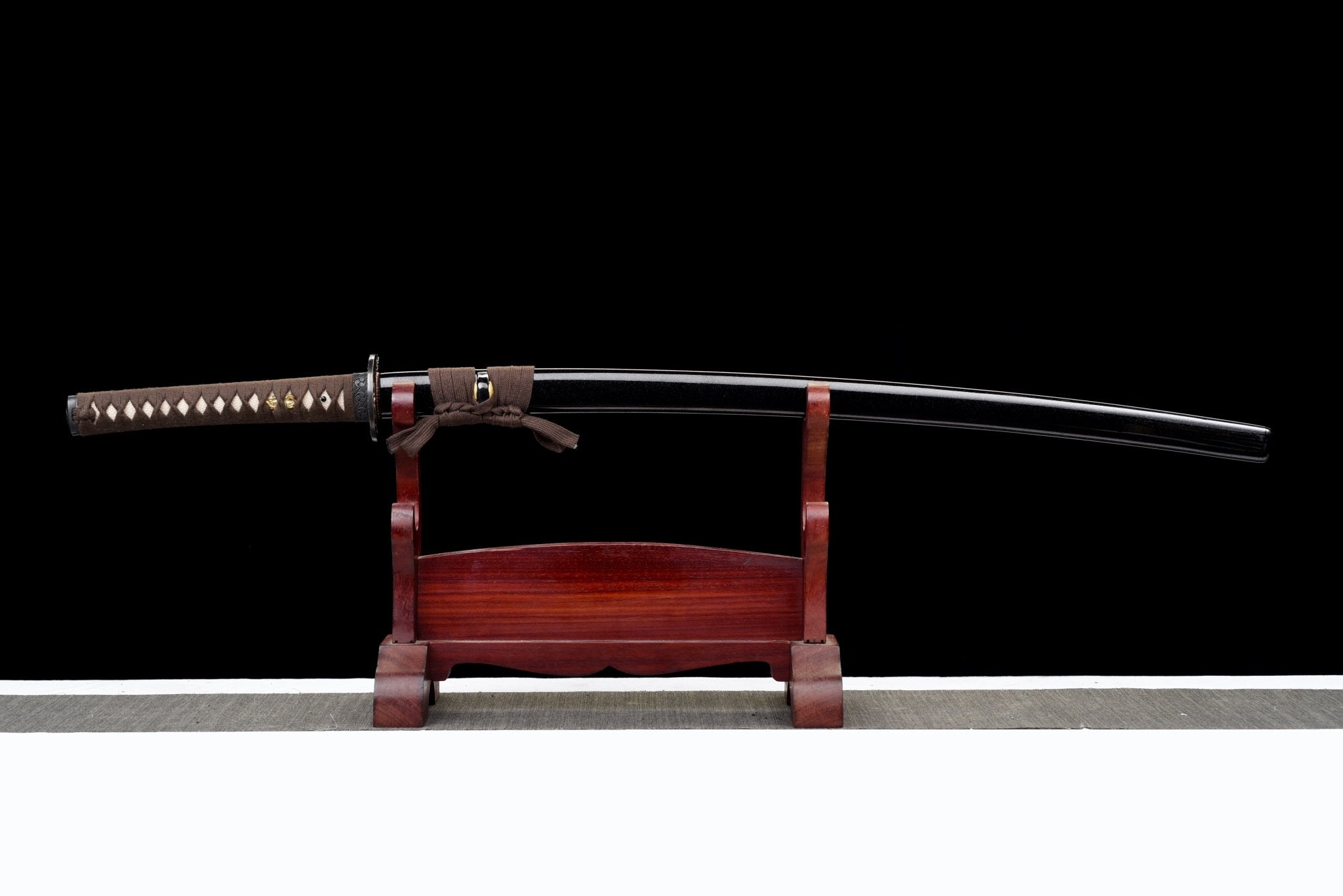 Collectable Katana Silent Tiger Sanmai Steel Clay Tempered Black Saya 静虎 | KatanaSwordArt Katana For Sale 2025