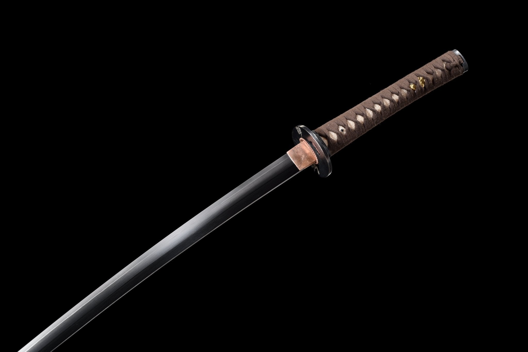 Collectable Katana Silent Tiger Sanmai Steel Clay Tempered Black Saya 静虎 | KatanaSwordArt Katana For Sale 2025
