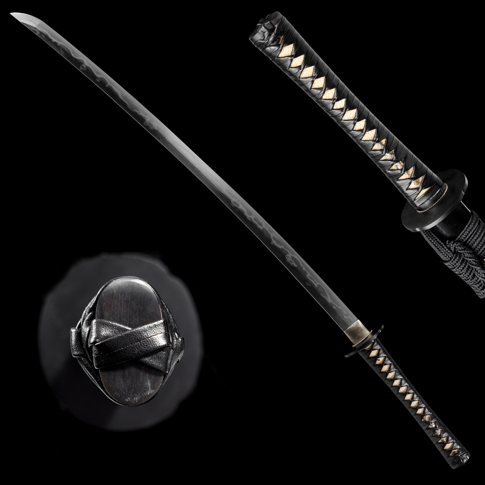 Collectable Katana Tenshō High Carbon Steel Hitatsura Hamon Black Saya 天正 | KatanaSwordArt Katana For Sale 2025