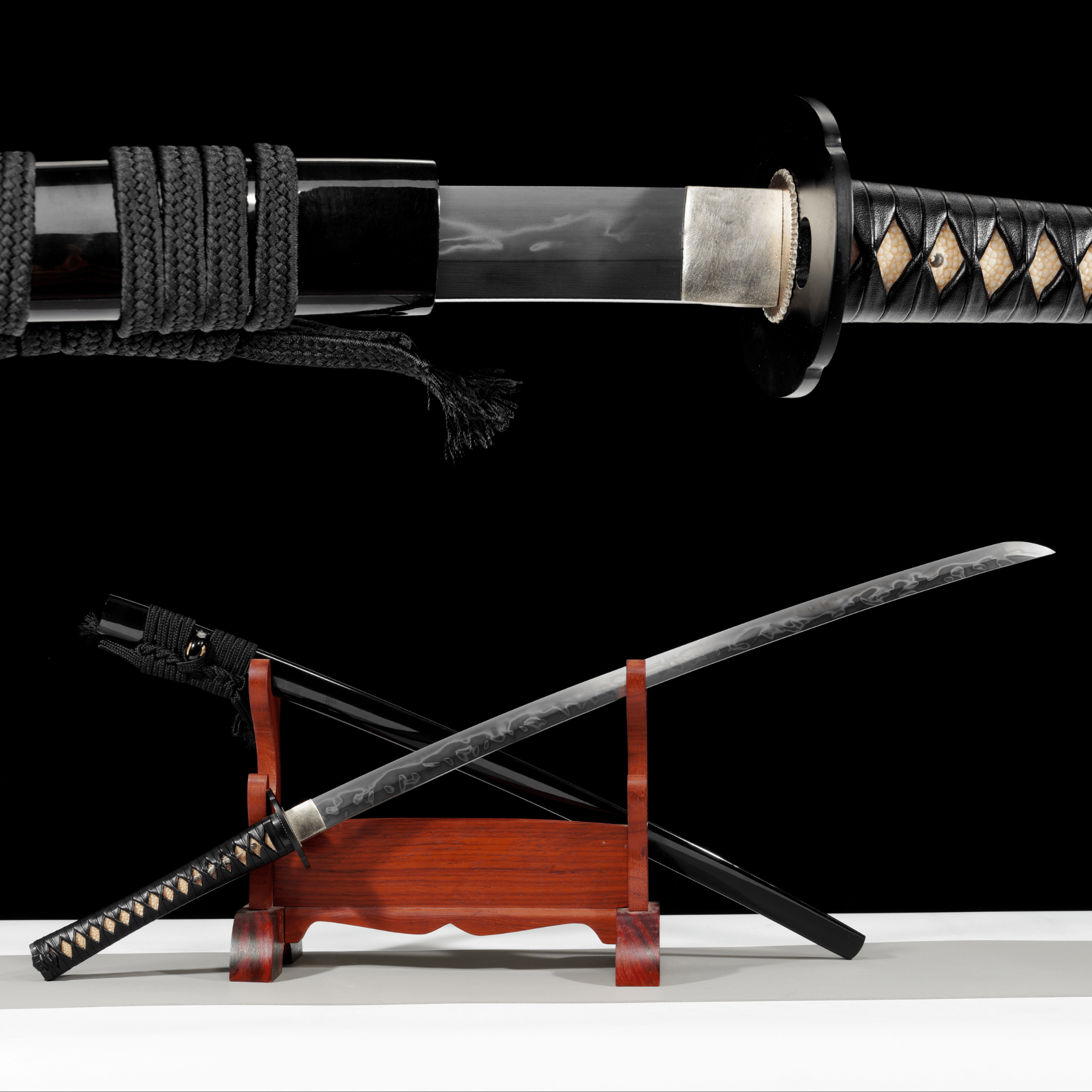 Collectable Katana Tenshō High Carbon Steel Hitatsura Hamon Black Saya 天正 | KatanaSwordArt Katana For Sale 2025