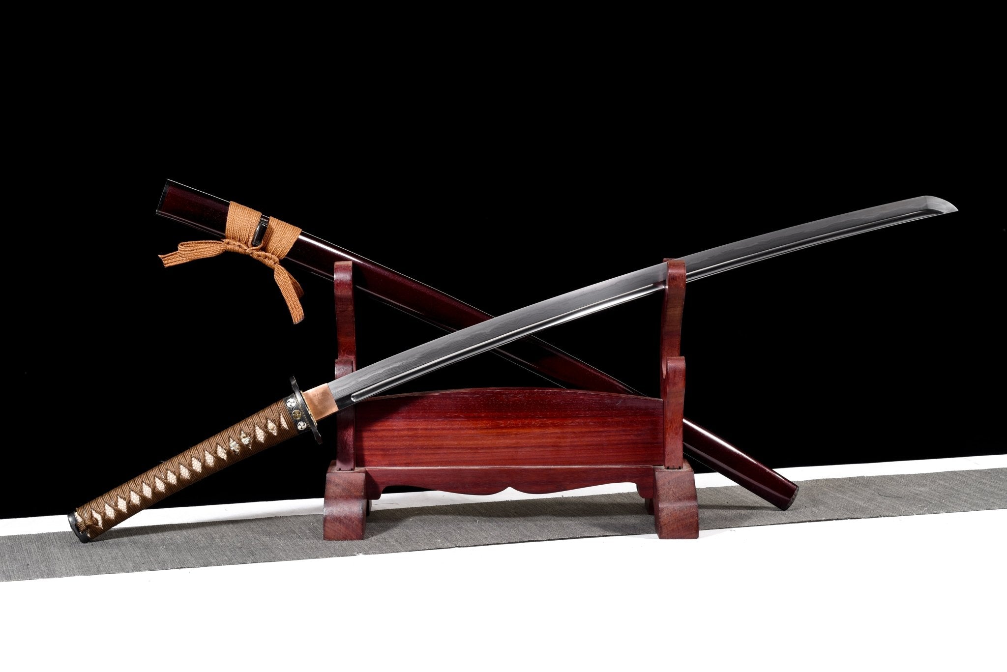 Collectable Katana Tiger Soul Sanmai Steel Clay Tempered Red Saya 虎魂 | KatanaSwordArt Katana For Sale 2025