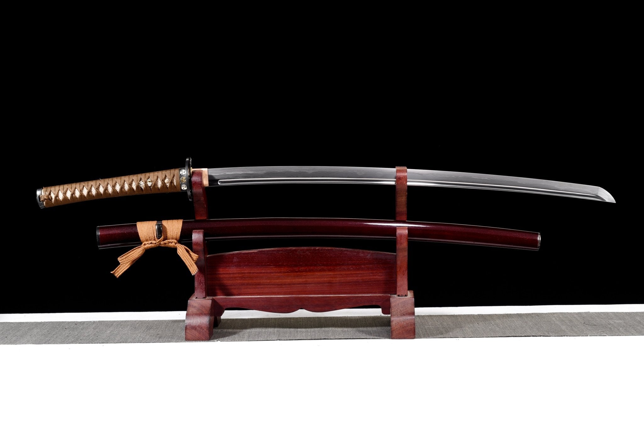Collectable Katana Tiger Soul Sanmai Steel Clay Tempered Red Saya 虎魂 | KatanaSwordArt Katana For Sale 2025