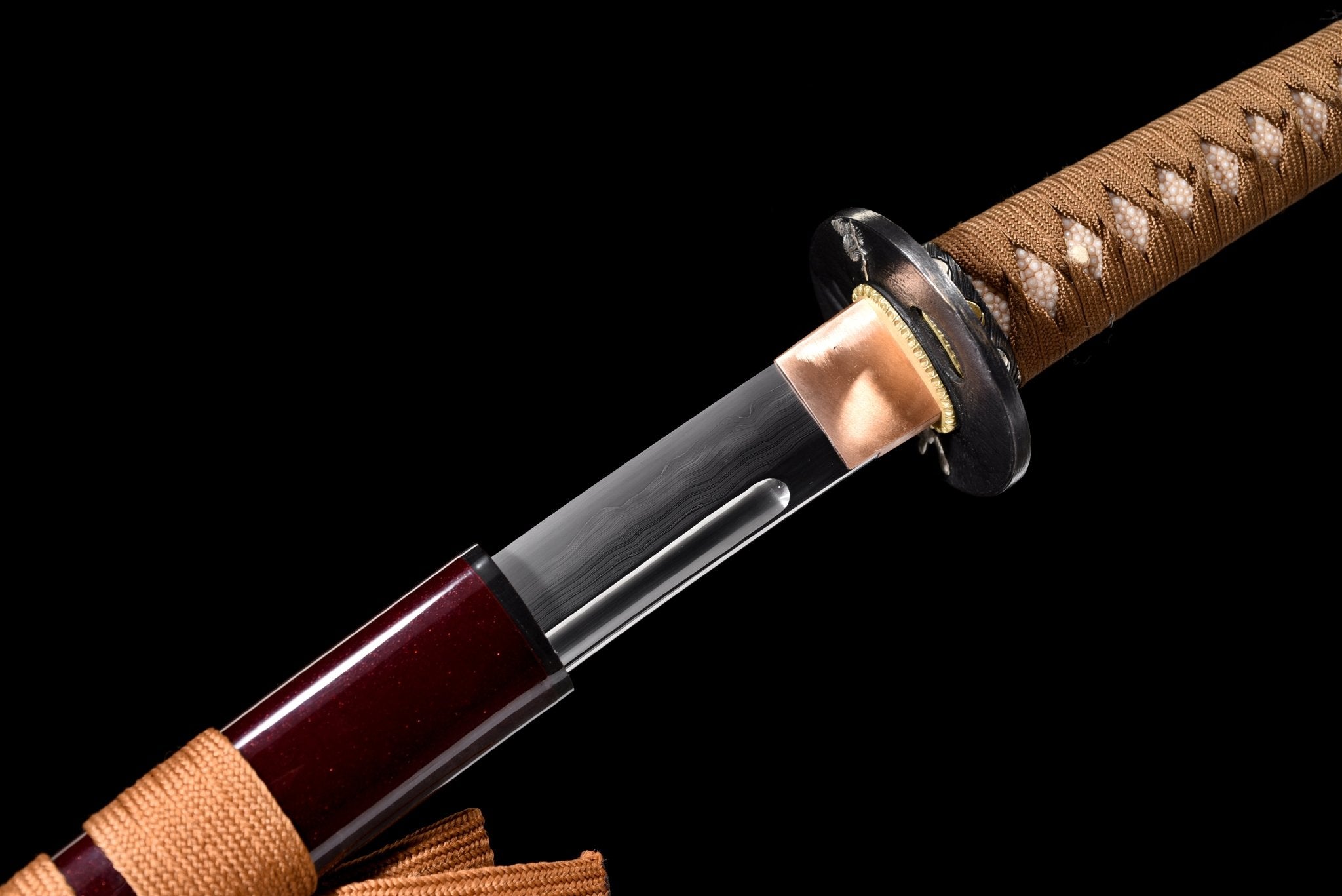 Collectable Katana Tiger Soul Sanmai Steel Clay Tempered Red Saya 虎魂 | KatanaSwordArt Katana For Sale 2025