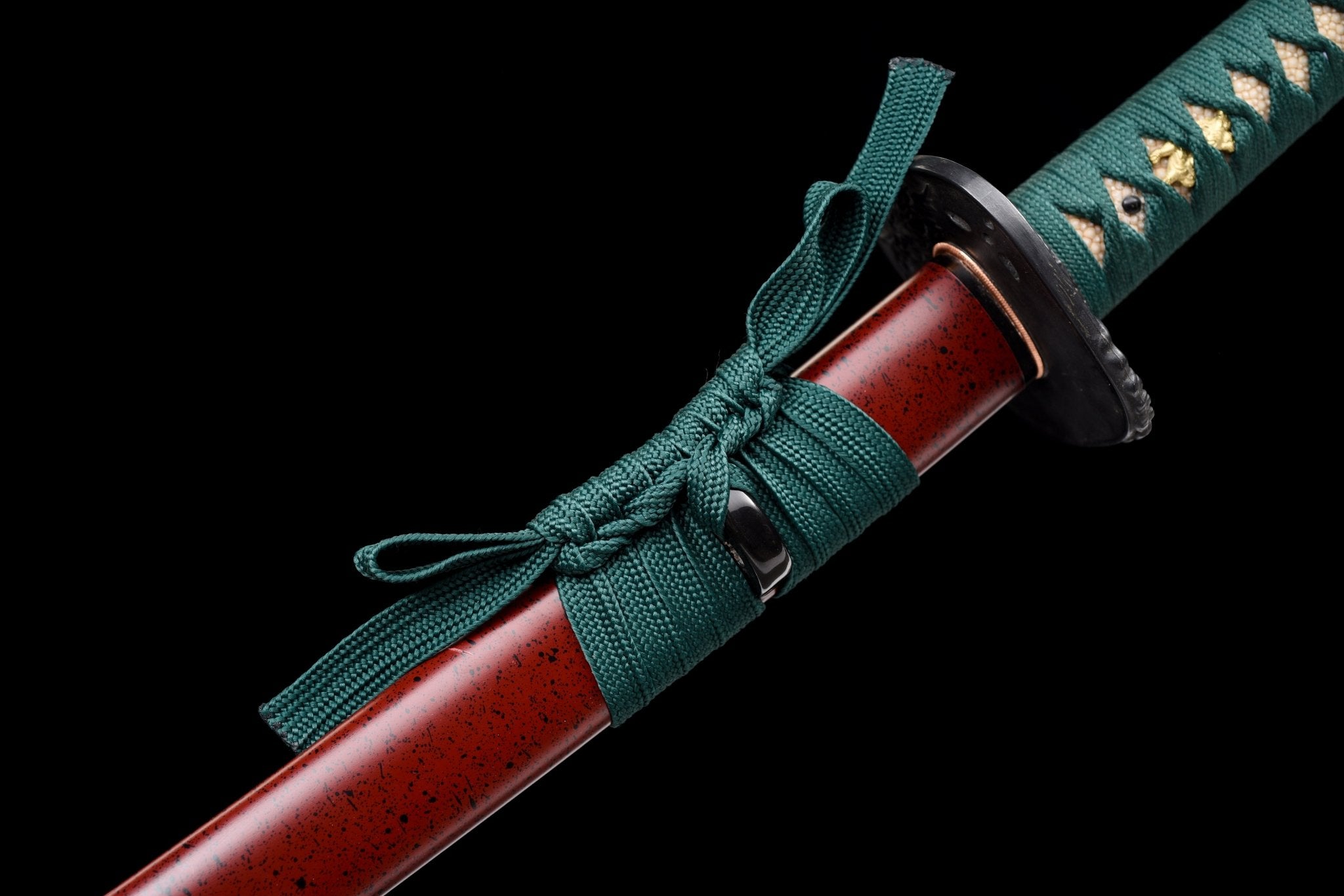 Collectable Katana Verdant Lion Folded Steel Clay Tempered Red Saya 翠獅 | KatanaSwordArt Katana For Sale 2025