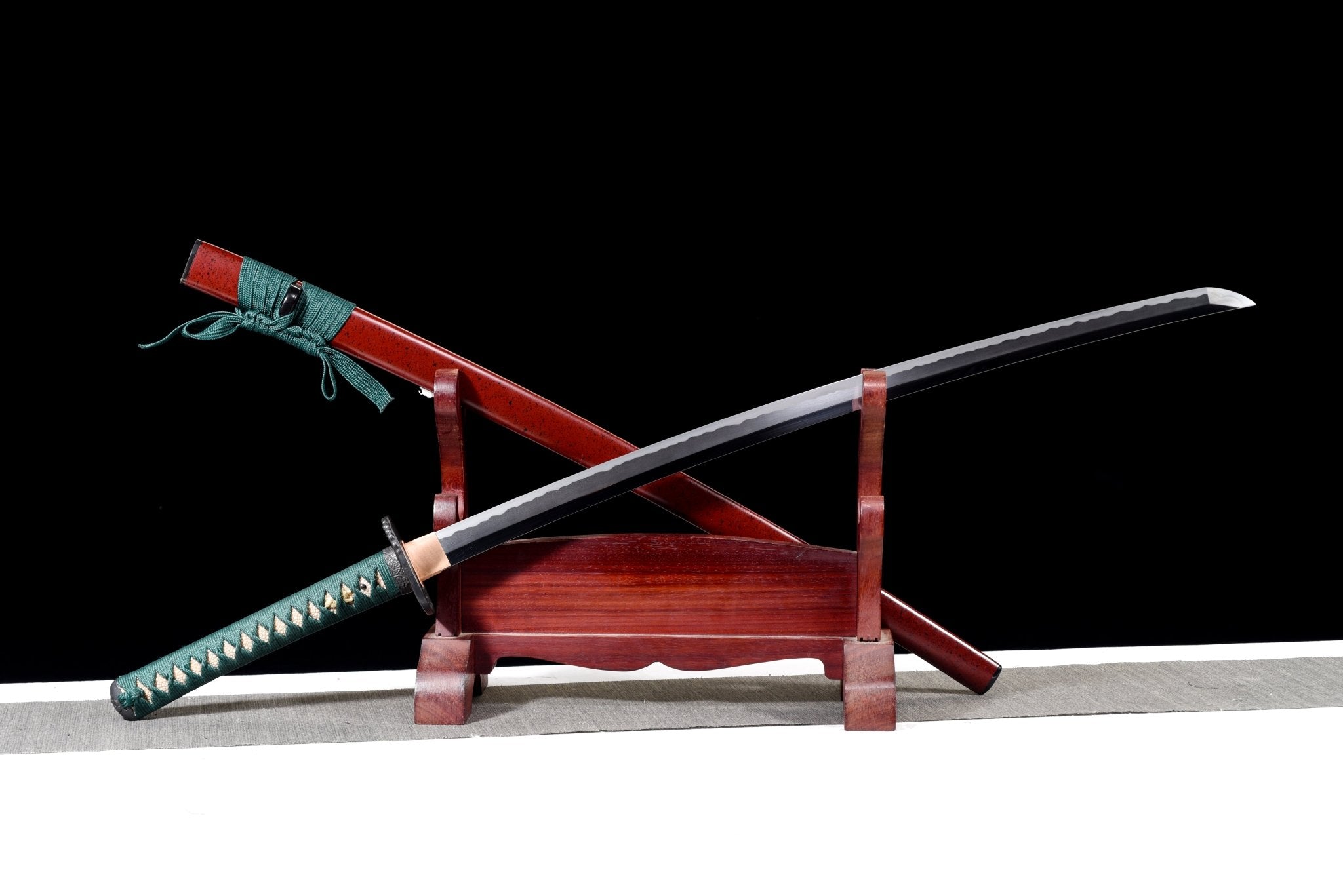 Collectable Katana Verdant Lion Folded Steel Clay Tempered Red Saya 翠獅 | KatanaSwordArt Katana For Sale 2025