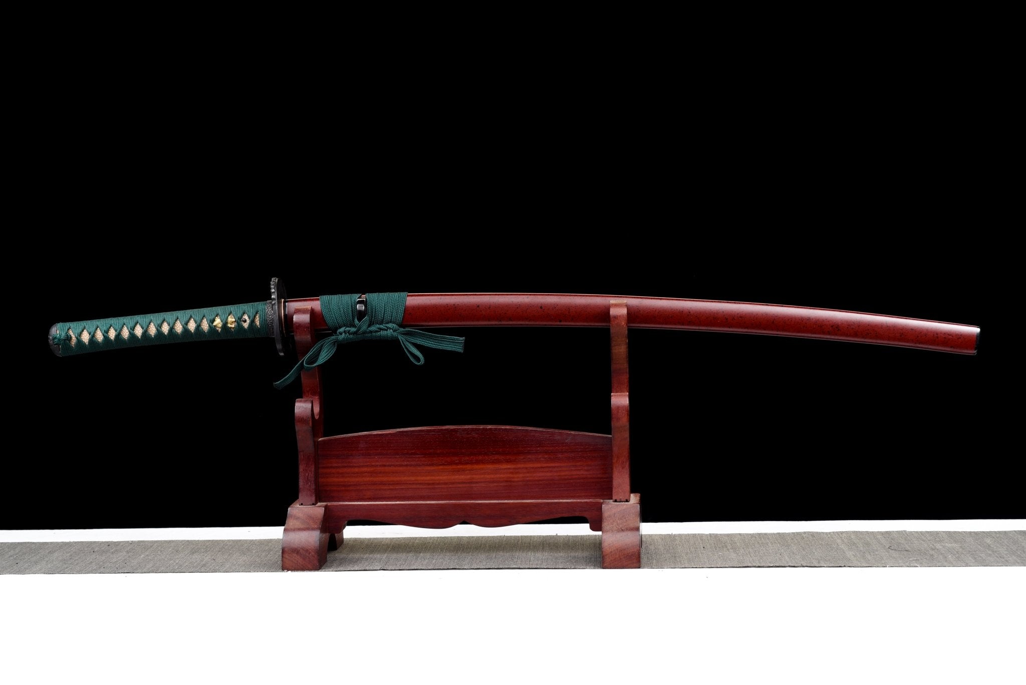 Collectable Katana Verdant Lion Folded Steel Clay Tempered Red Saya 翠獅 | KatanaSwordArt Katana For Sale 2025