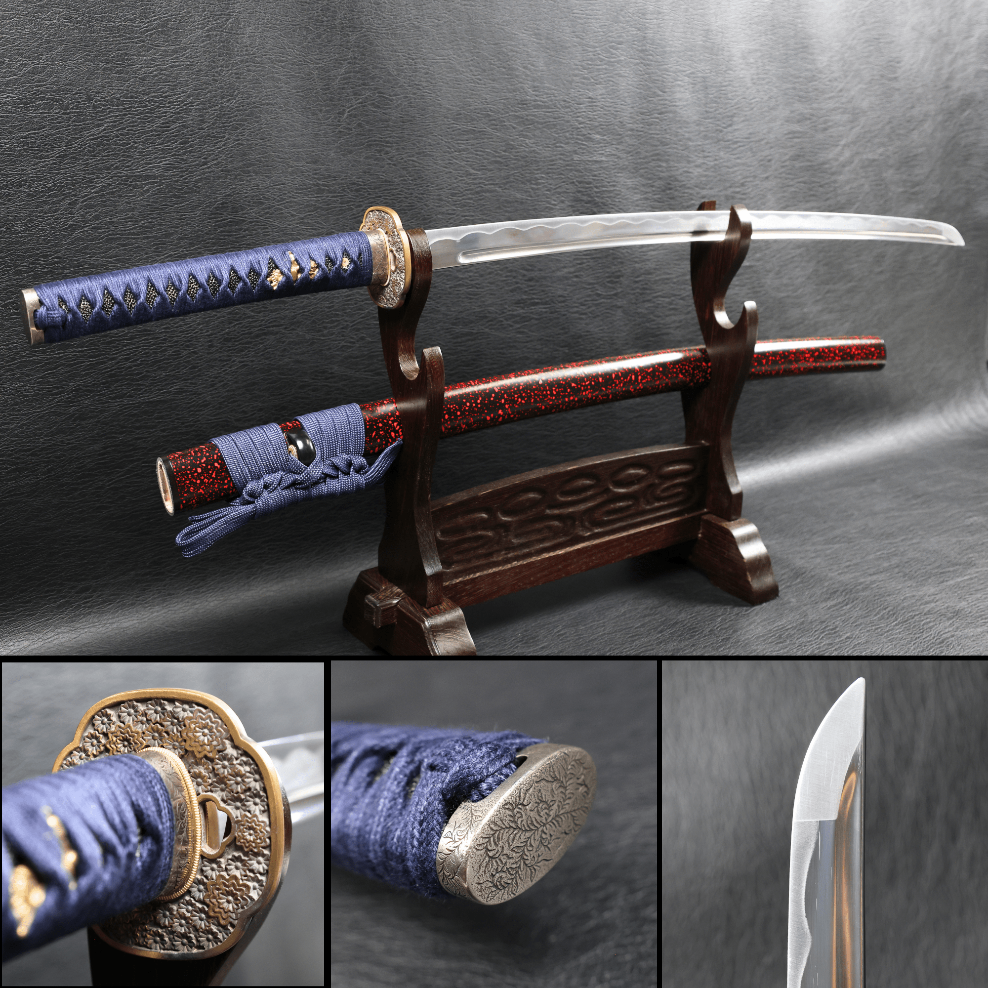 Iaito Katana Midnight Blossom Unsharpened Alloy Blade with Shinken‑Hi | KSA Ju | KatanaSwordArt iaito For Sale 2026