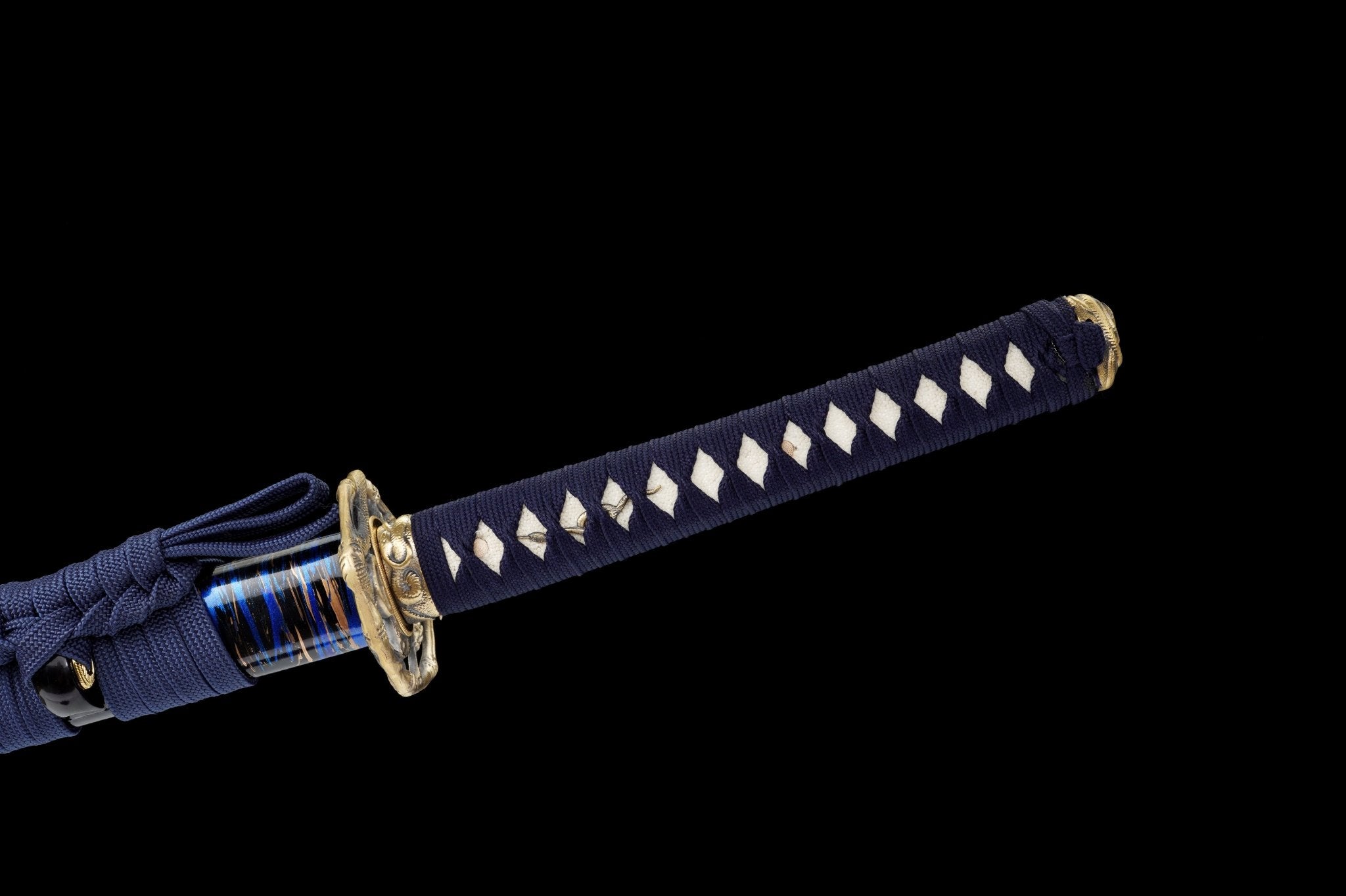 Katana Azure Flame Blue Lacquer Saya Genuine Rayskin 蒼炎 | KatanaSwordArt Katana For Sale 2025