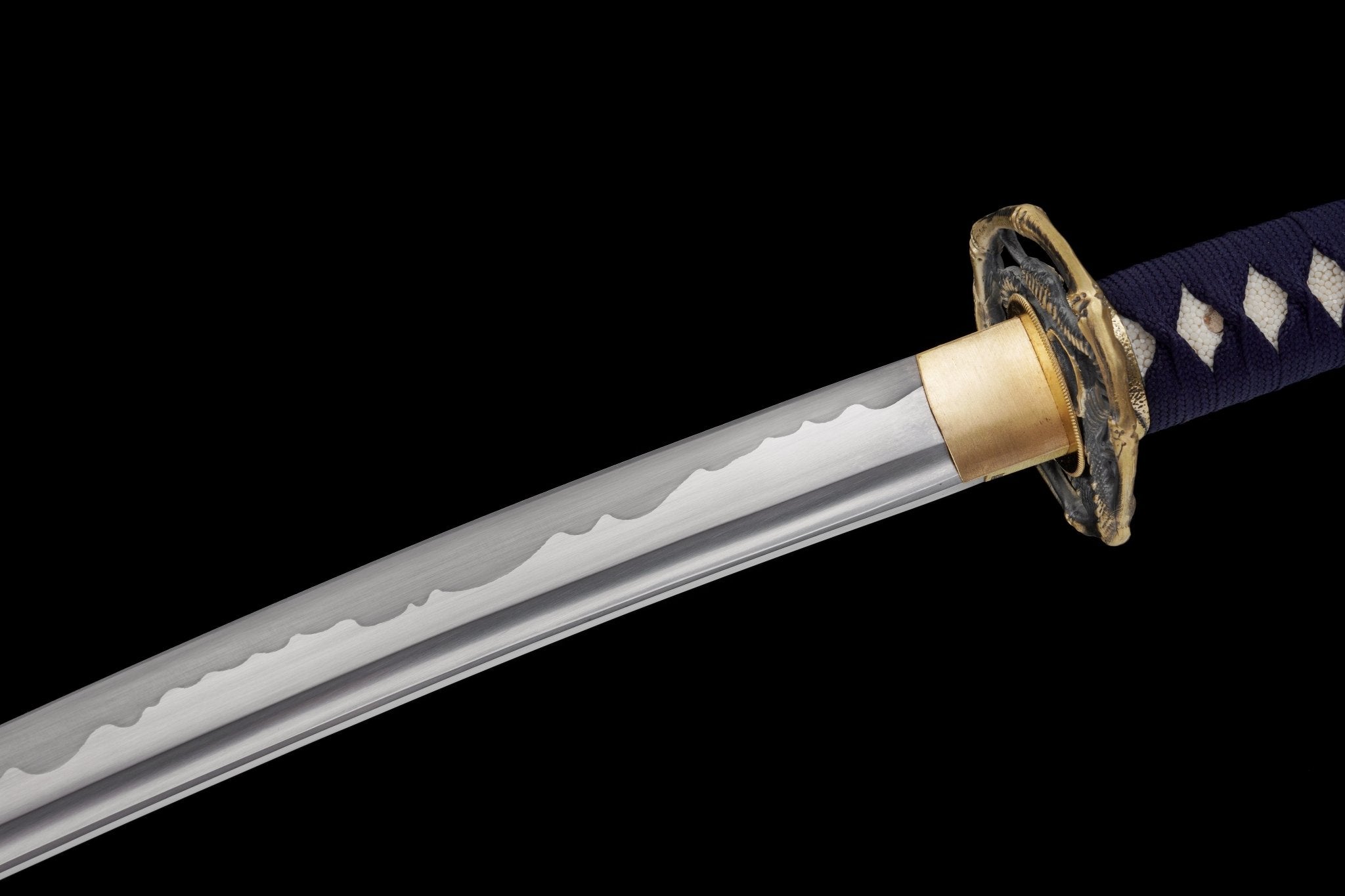 Katana Azure Flame Blue Lacquer Saya Genuine Rayskin 蒼炎 | KatanaSwordArt Katana For Sale 2025