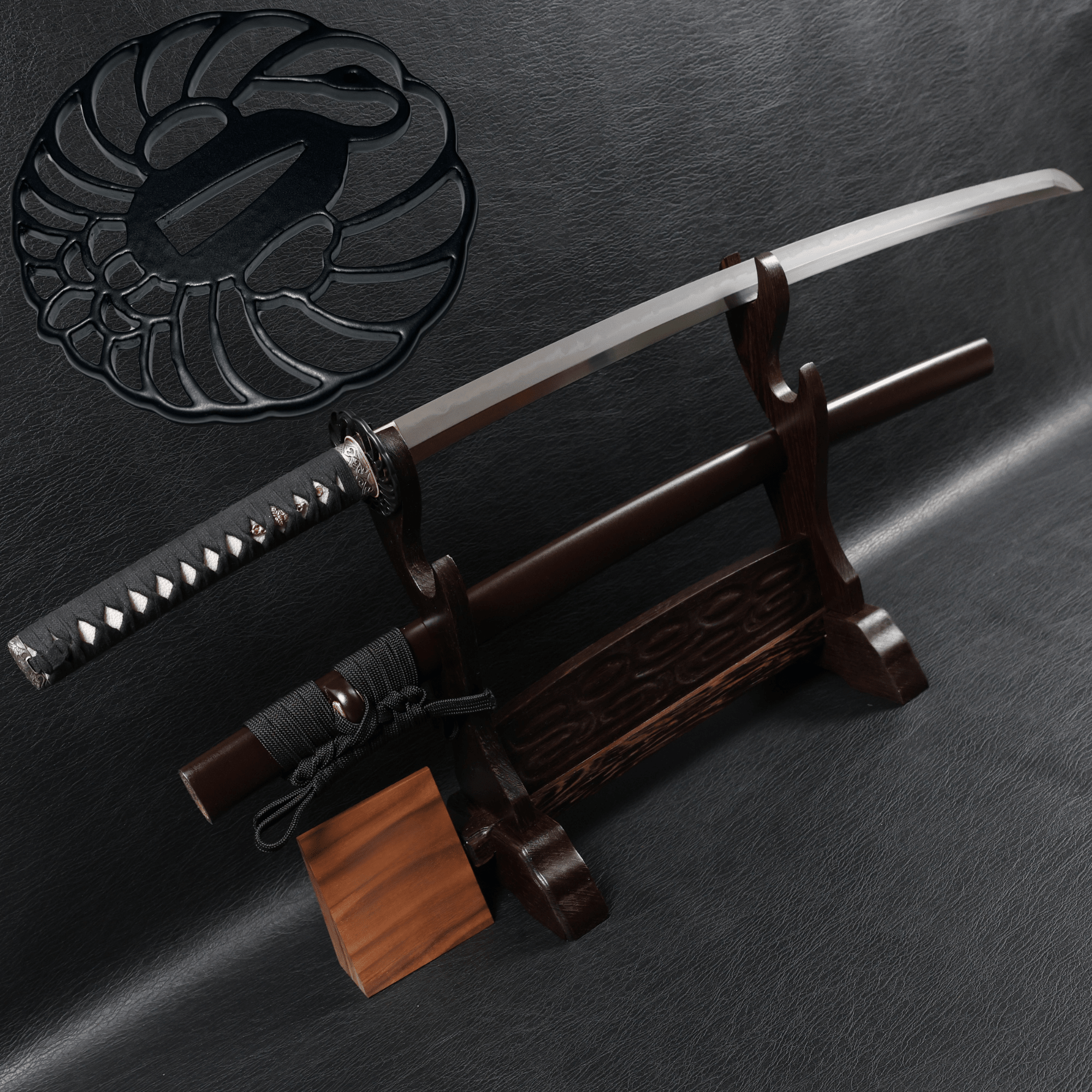 Katana CraneFlow T10 Clay Tempered Blade with Brown Ishime Saya | KSA Huo | KatanaSwordArt Katana For Sale 2025
