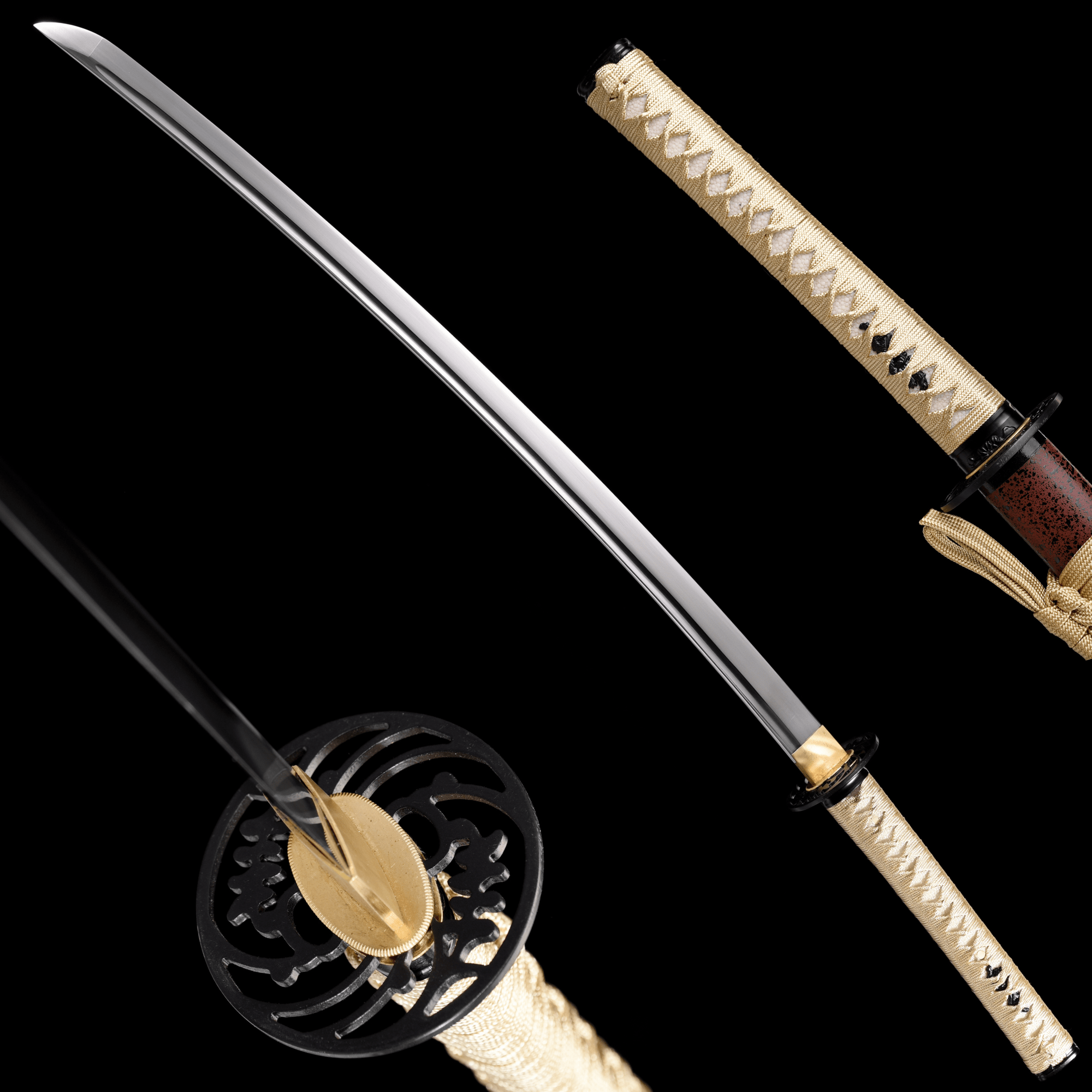 Katana Crimson Clarity Red Speckled Saya 朱霁 | KatanaSwordArt Katana For Sale 2025