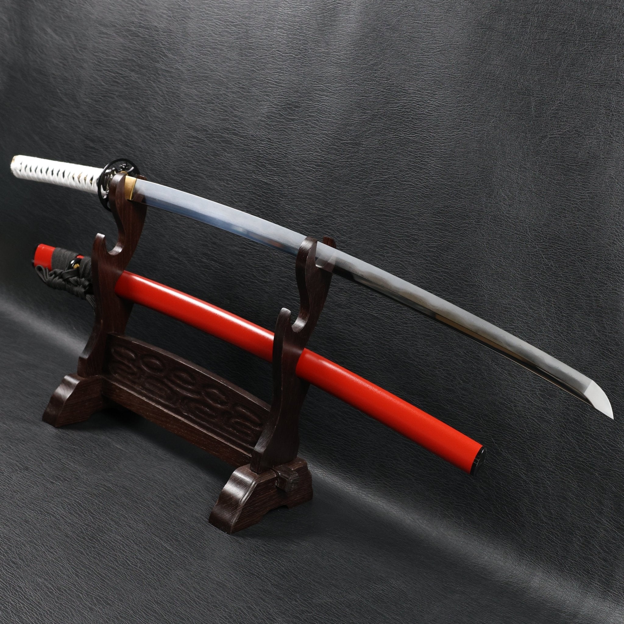 Katana Crimson Kuji Folded Steel Clay Tempered Blade with Sanbonsugi Hamon | KSA Hua | KatanaSwordArt Katana For Sale 2026