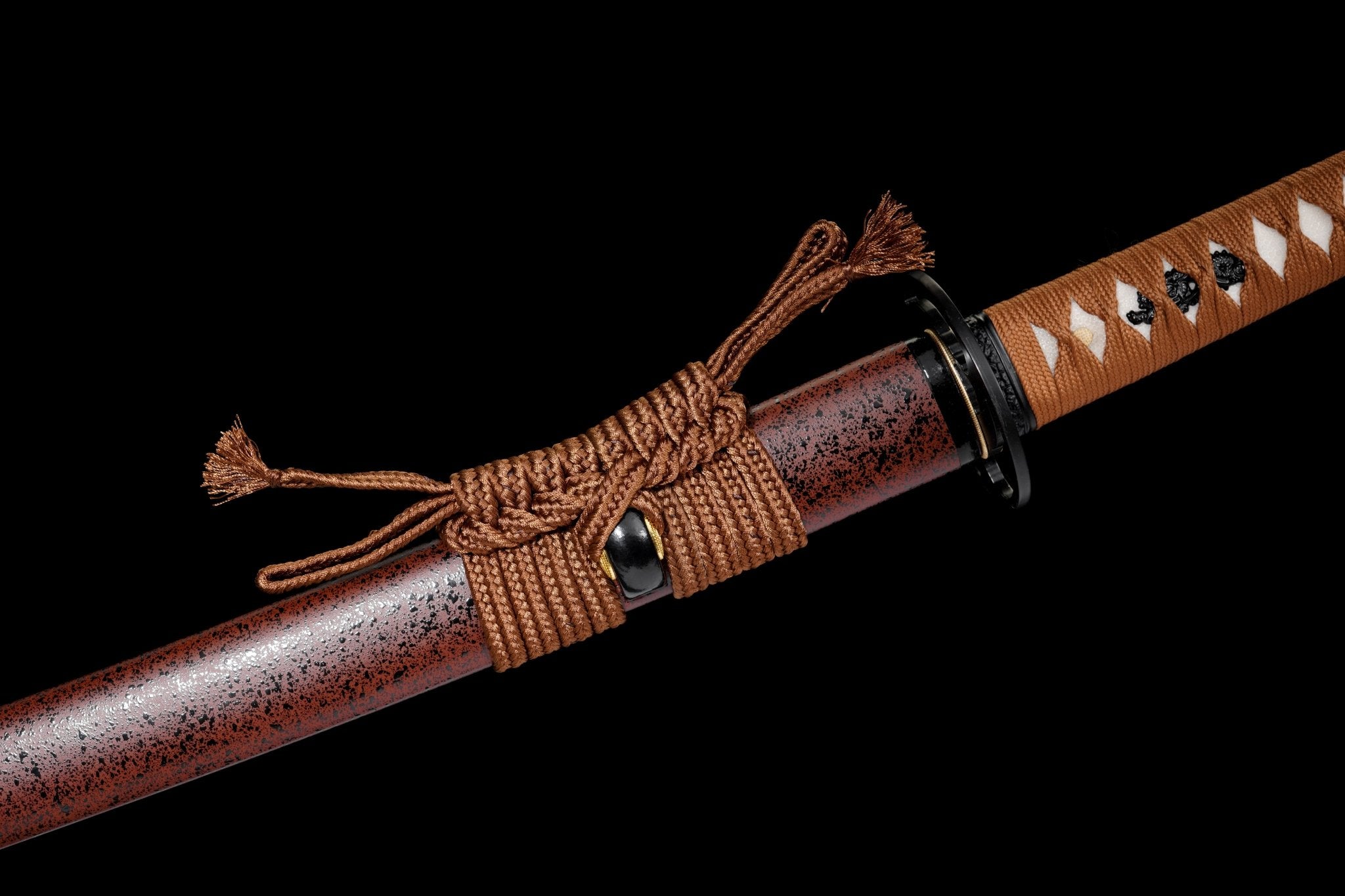 Katana Crimson Shadow Speckled Red Saya Genuine Rayskin 赤影 | KatanaSwordArt Katana For Sale 2025