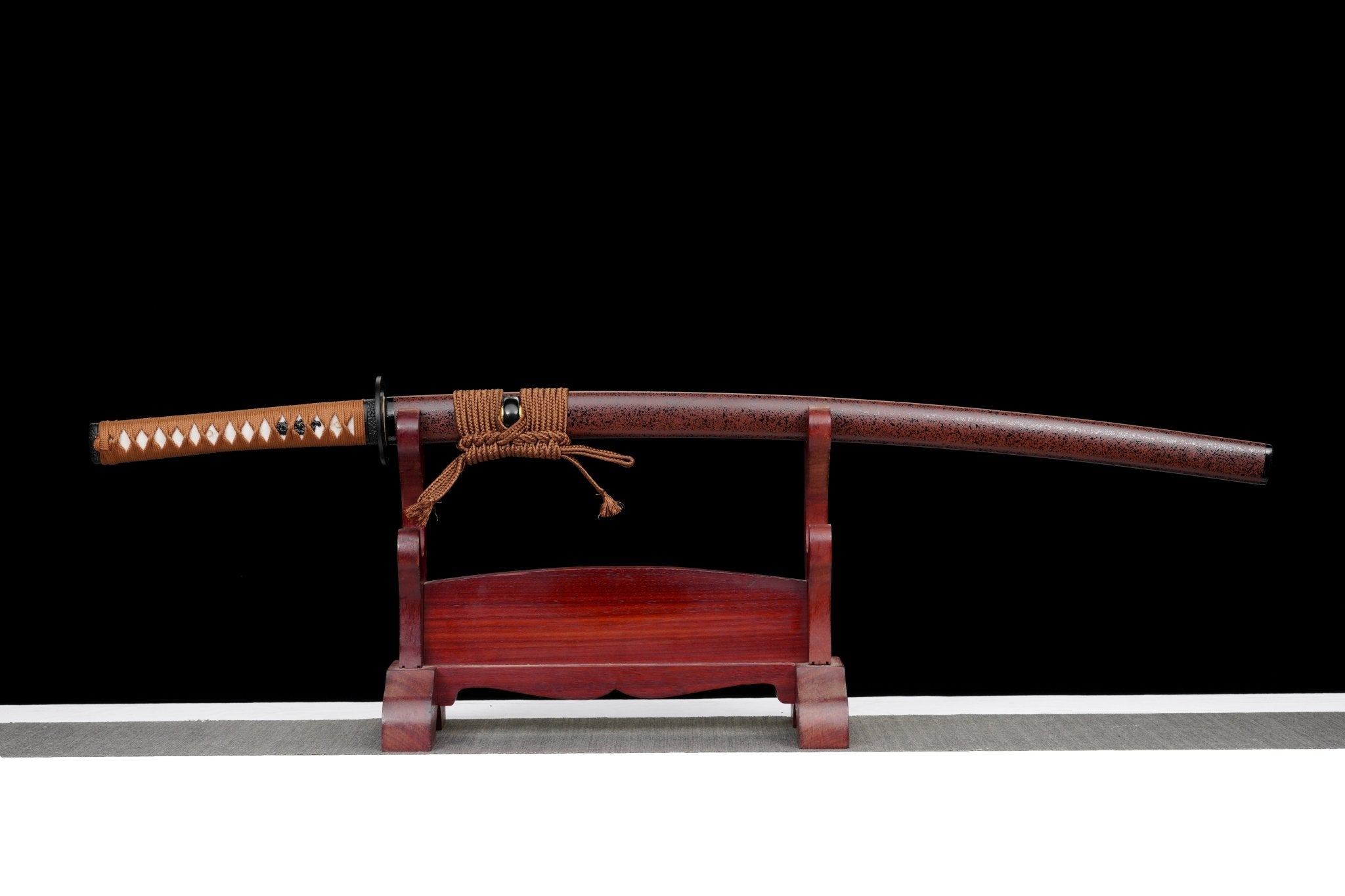 Katana Crimson Shadow Speckled Red Saya Genuine Rayskin 赤影 | KatanaSwordArt Katana For Sale 2025