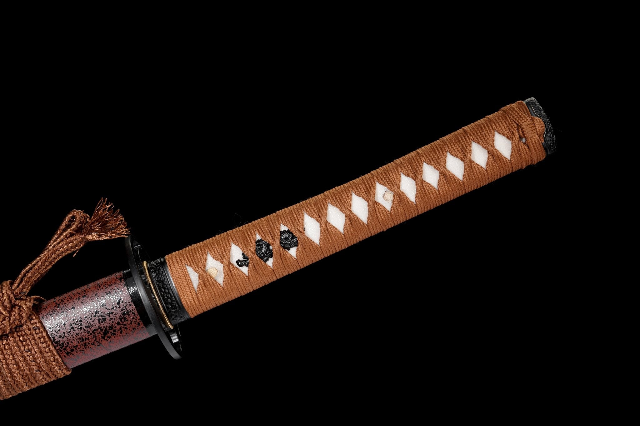 Katana Crimson Shadow Speckled Red Saya Genuine Rayskin 赤影 | KatanaSwordArt Katana For Sale 2025