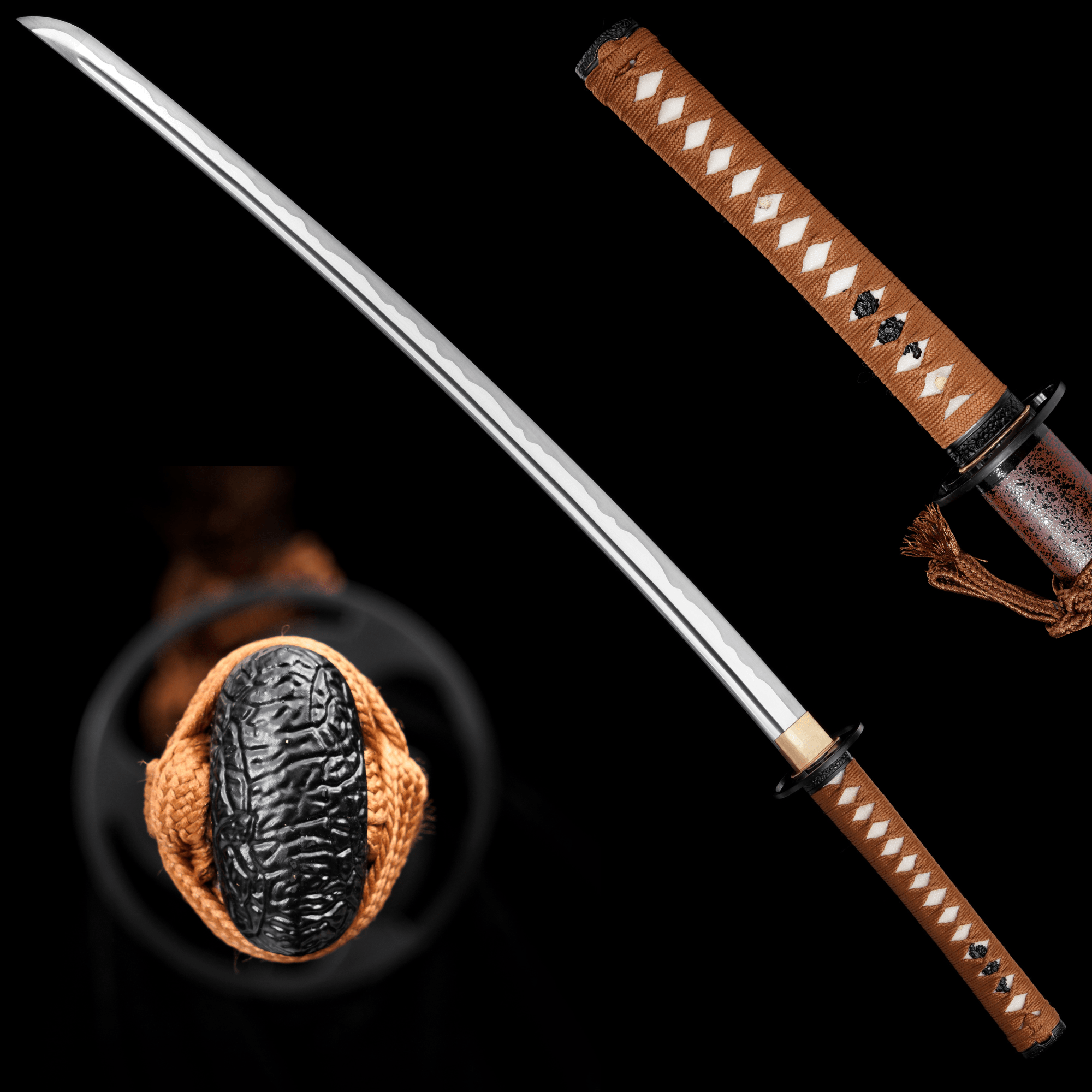 Katana Crimson Shadow Speckled Red Saya Genuine Rayskin 赤影 | KatanaSwordArt Katana For Sale 2025