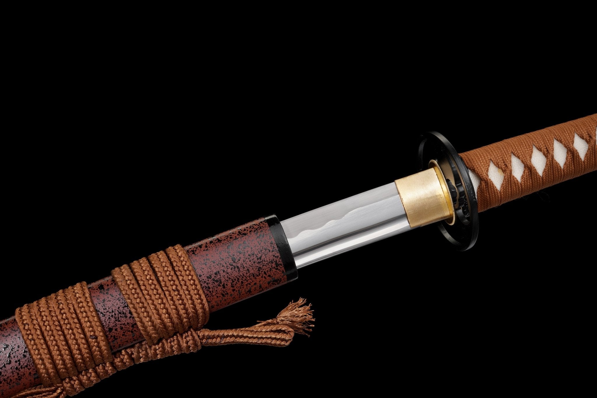 Katana Crimson Shadow Speckled Red Saya Genuine Rayskin 赤影 | KatanaSwordArt Katana For Sale 2025