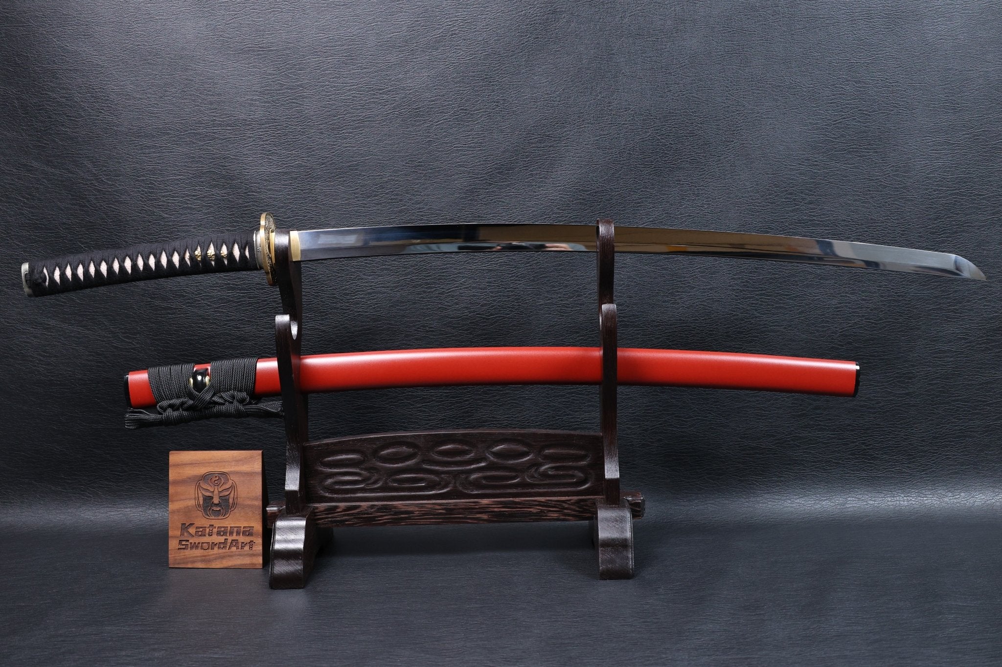 Katana Dōsetsu 9260 Spring Steel Premium Mirror Polish with Red Saya | KSA Jiang | KSA Katana For Sale 2026