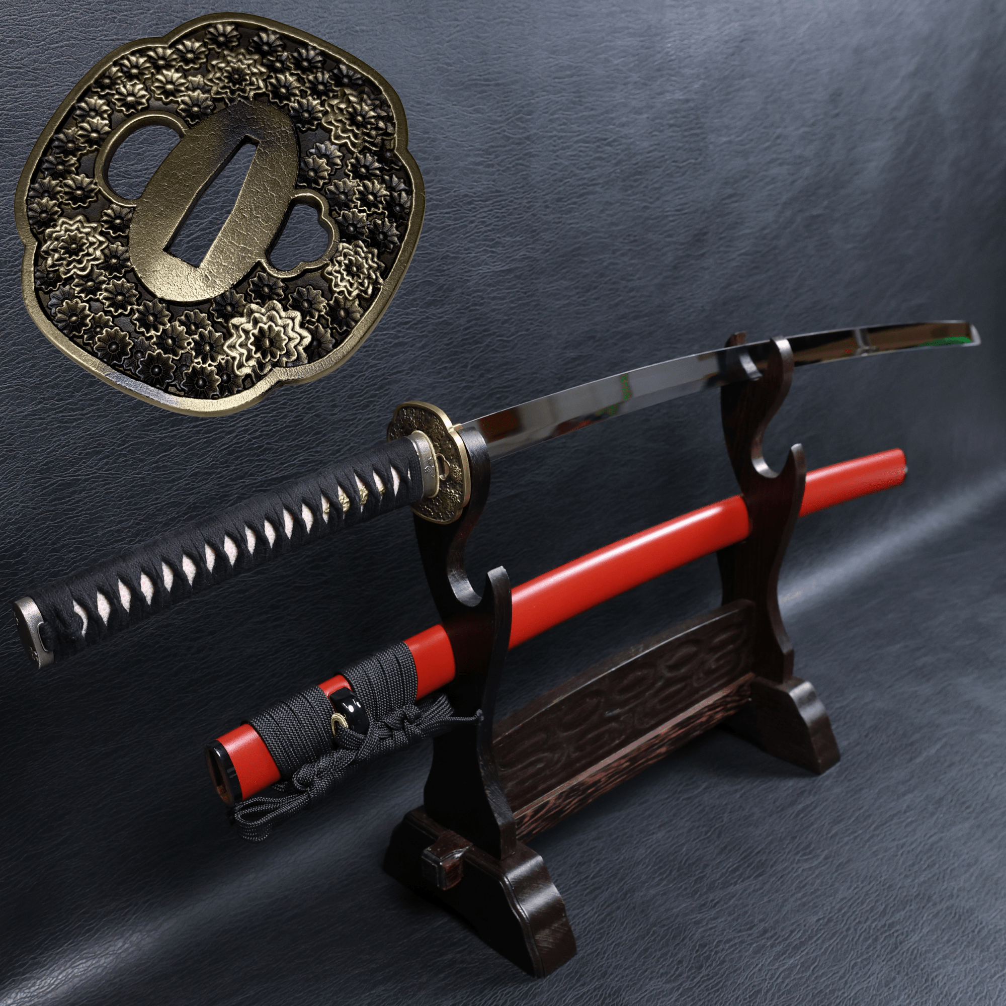 Katana Dōsetsu 9260 Spring Steel Premium Mirror Polish with Red Saya | KSA Jiang | KSA Katana For Sale 2026