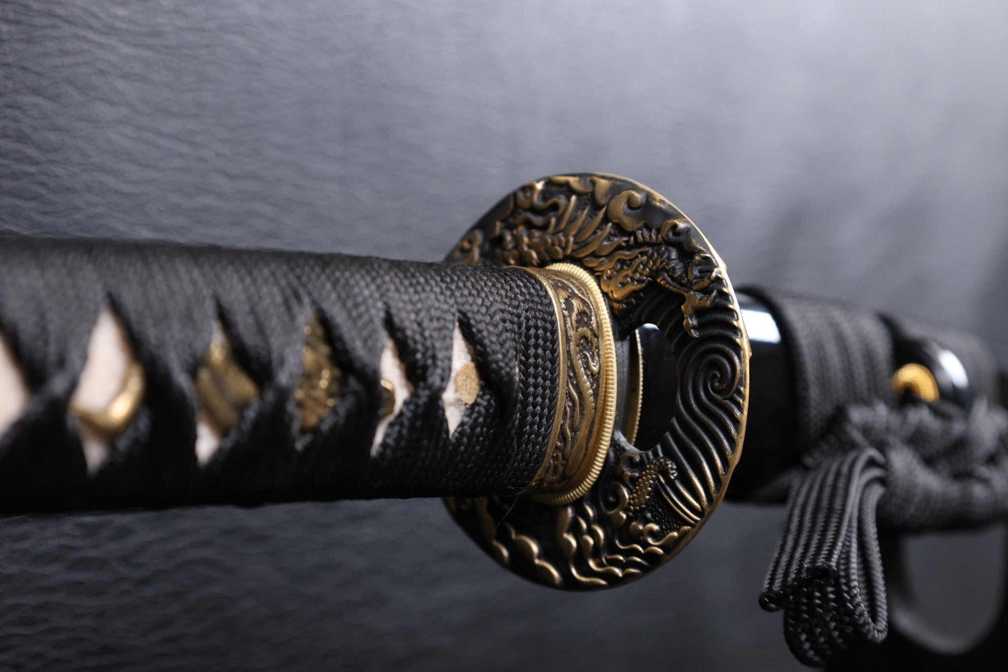 Katana Dragon Ascent Spring Steel Black Saya Genuine Rayskin | KSA Katana Katana For Sale 2026