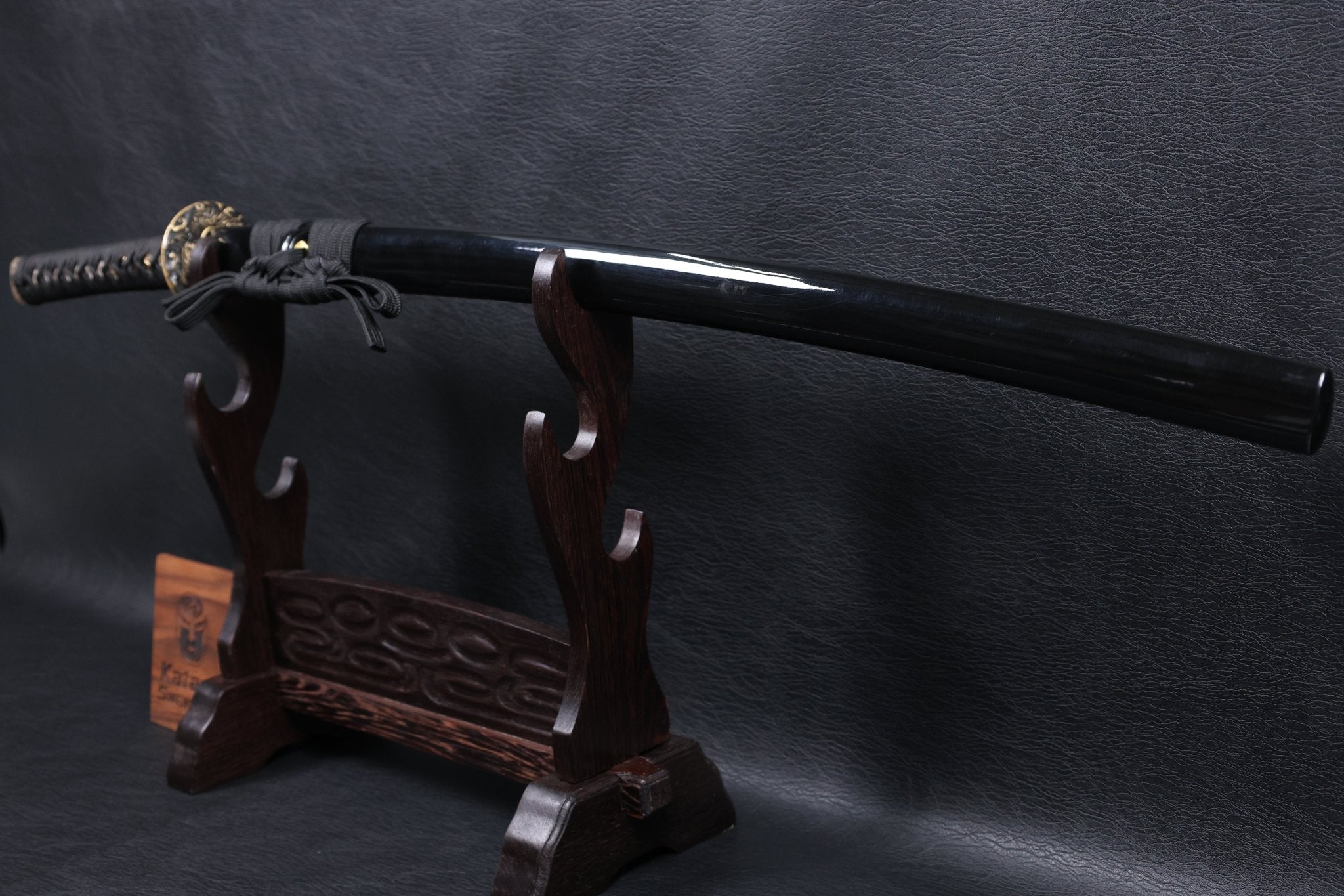 Katana Dragon Ascent Spring Steel Black Saya Genuine Rayskin | KSA Katana Katana For Sale 2026