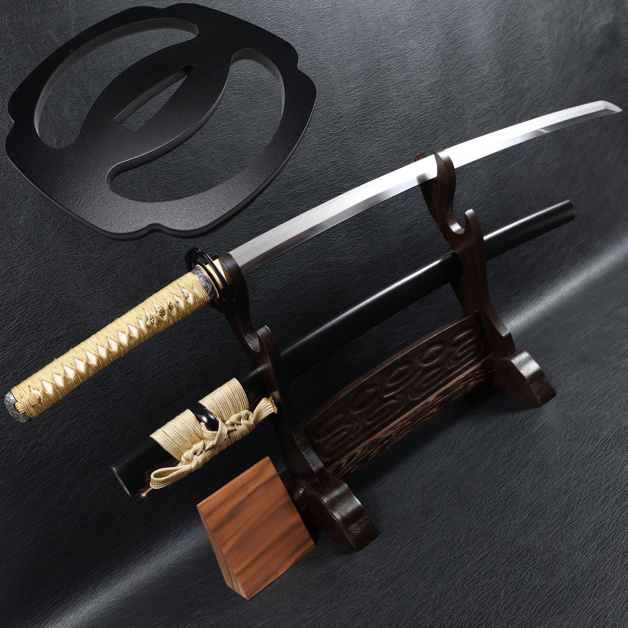 Katana DragonCurrent T10 Clay Tempered Blade with Black Ishime Saya | KSA Huo | KatanaSwordArt Katana For Sale 2025