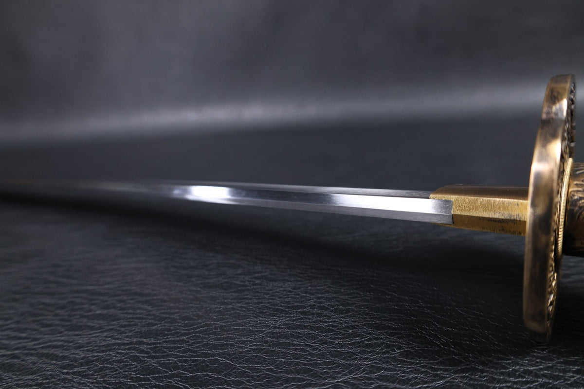 Katana Floral Eclipse Spring Steel Black Saya Genuine Rayskin | KSA Katana Katana For Sale 2026