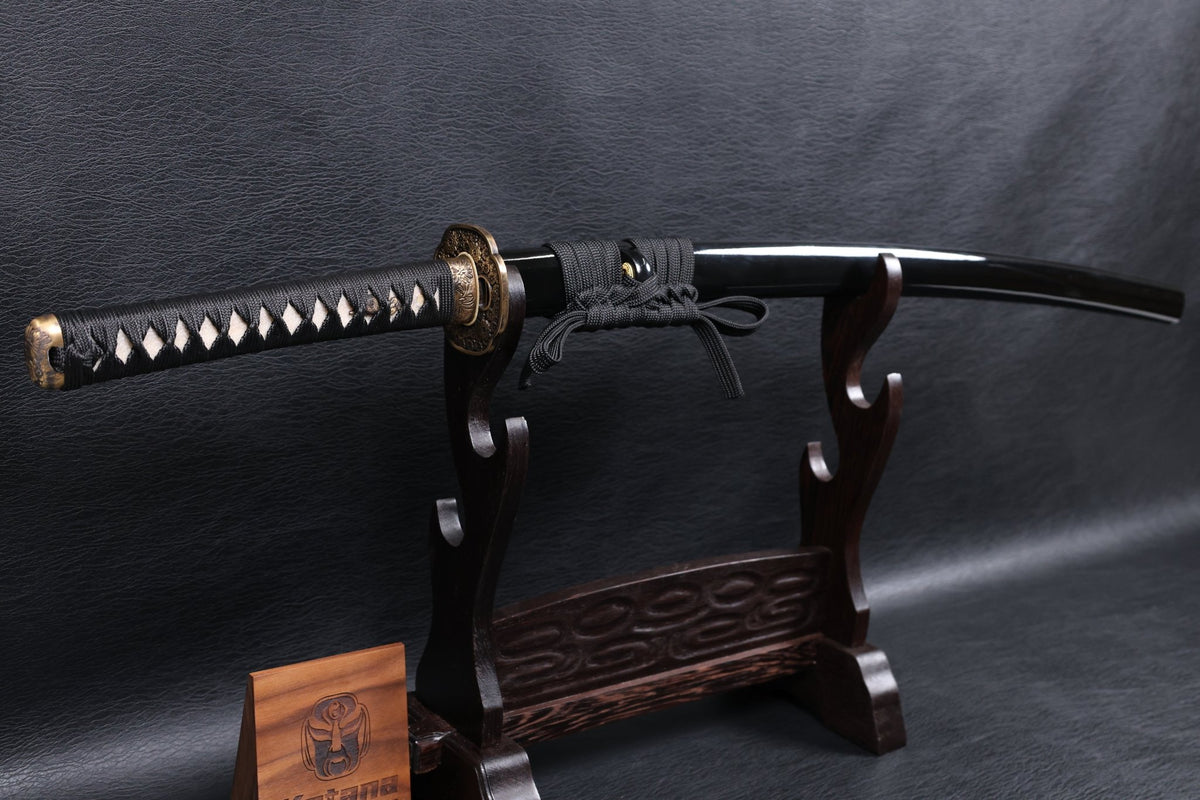 Katana Floral Eclipse Spring Steel Black Saya Genuine Rayskin | KSA Katana Katana For Sale 2026